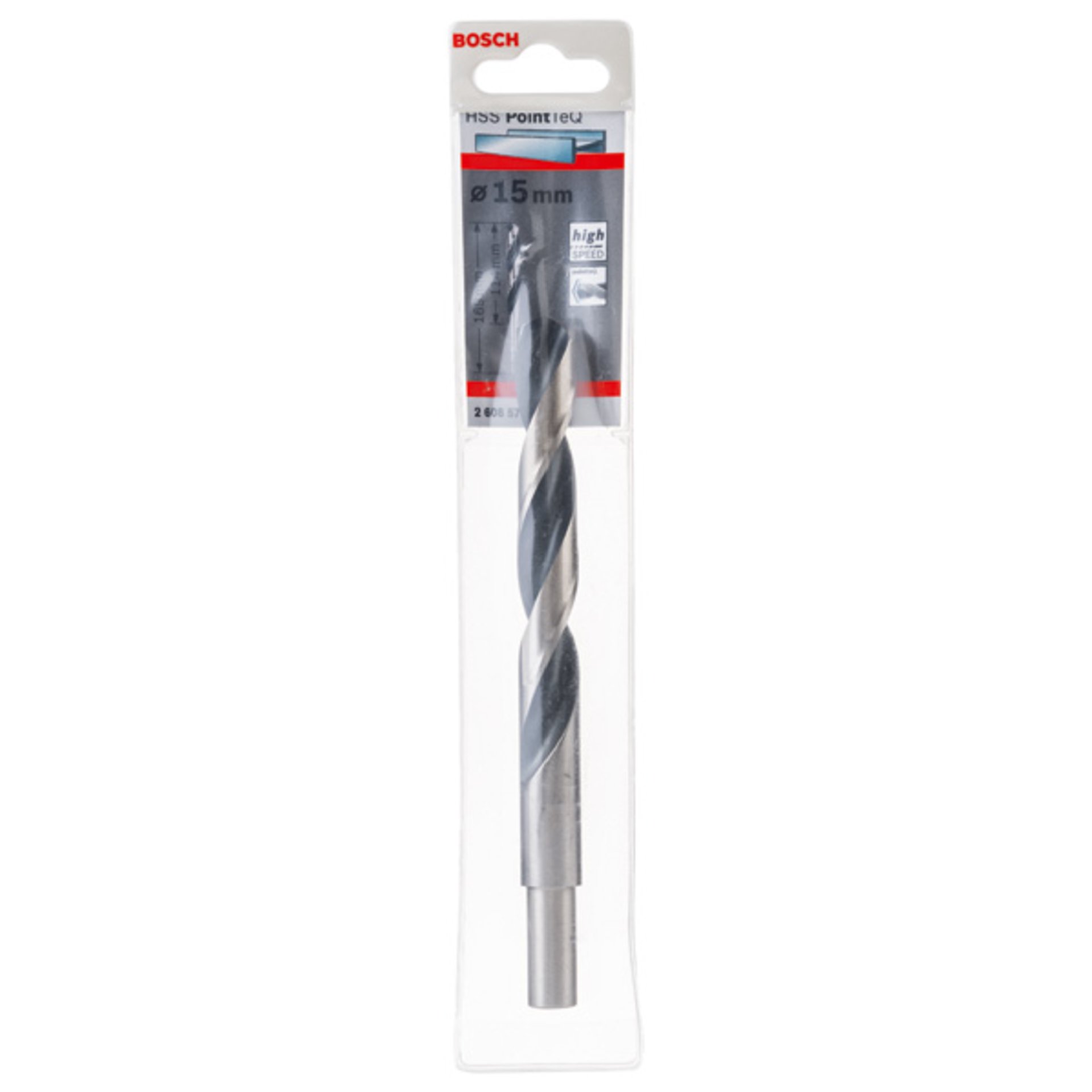 Metallspiralbohrer HSS PointTeQ, DIN 338, mit reduziertem Schaft, 15,0 mm