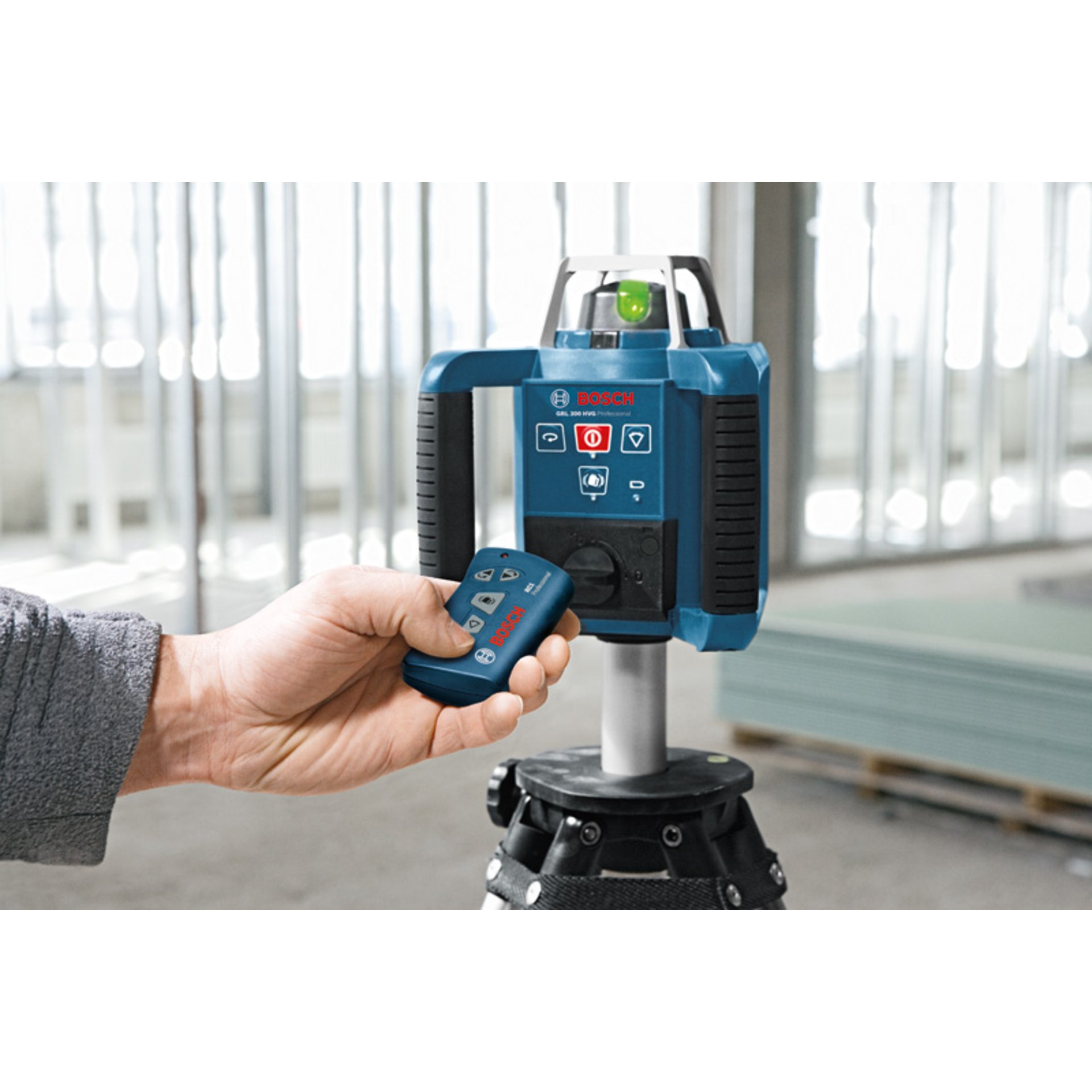 Rotationslaser GRL 300 HVG, 2 x Batterie LR20 1,5V im Handwerkerkoffer