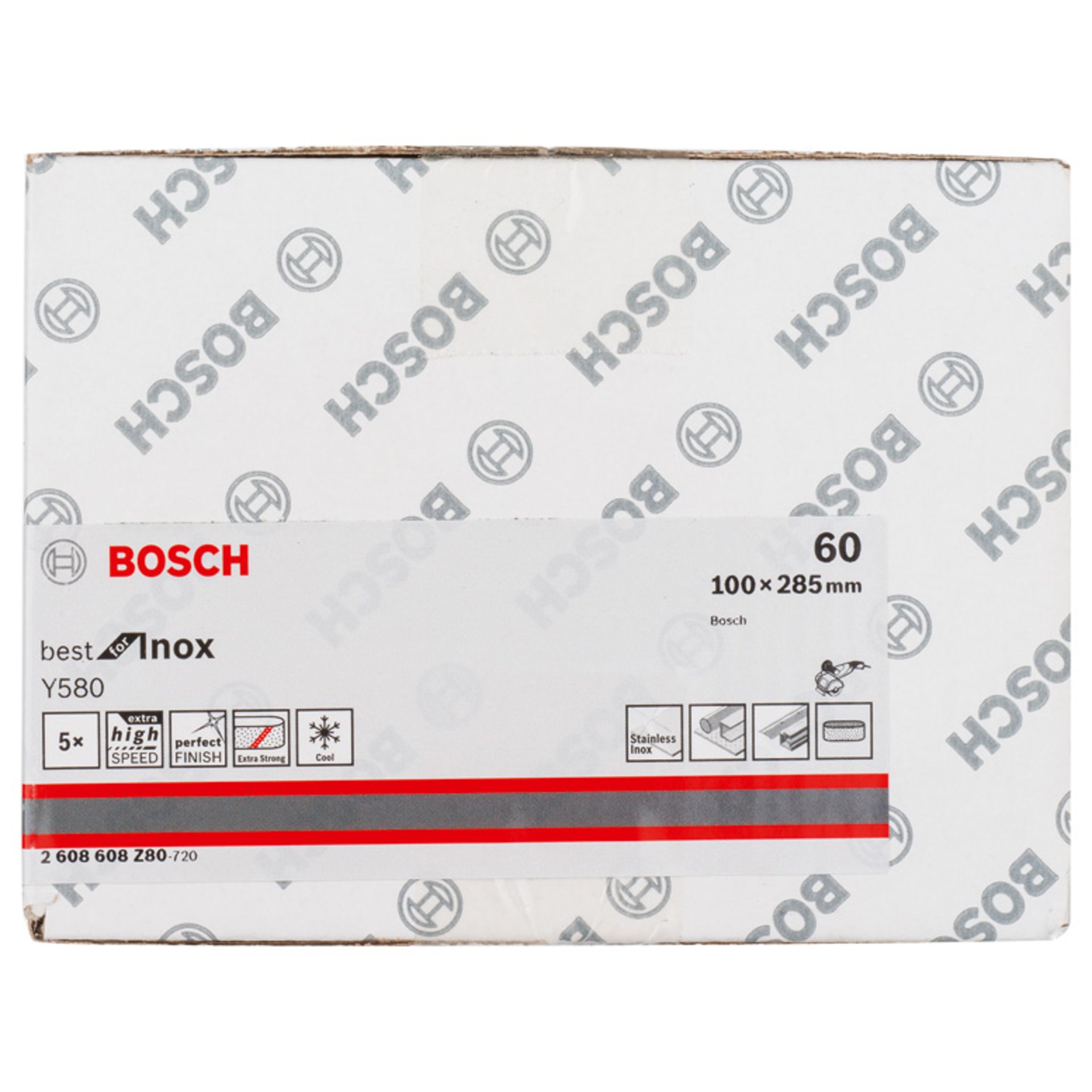PRO Y580 Schleifband, 100 x 285 mm, 90 mm, G60, 5-tlg.