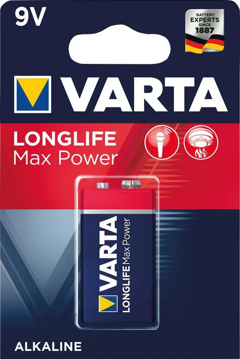 Varta Batterie MAX TECH 9V-Block Blister a 1 Stück Varta Batterie MAX TECH 9V-Block Blister a 1 Stück