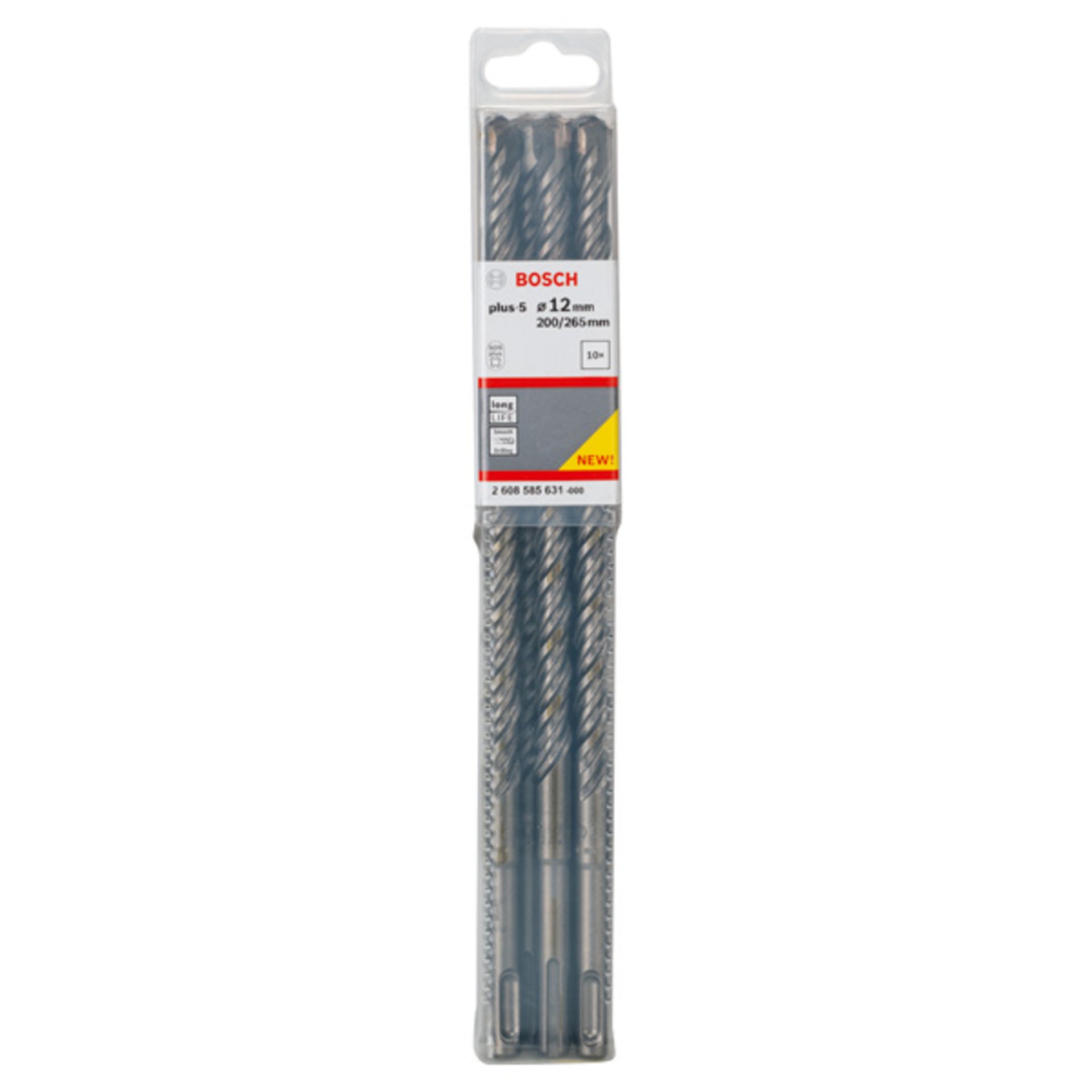 Hammerbohrer SDS plus-5, 12 x 200 x 265 mm, 10er-Pack