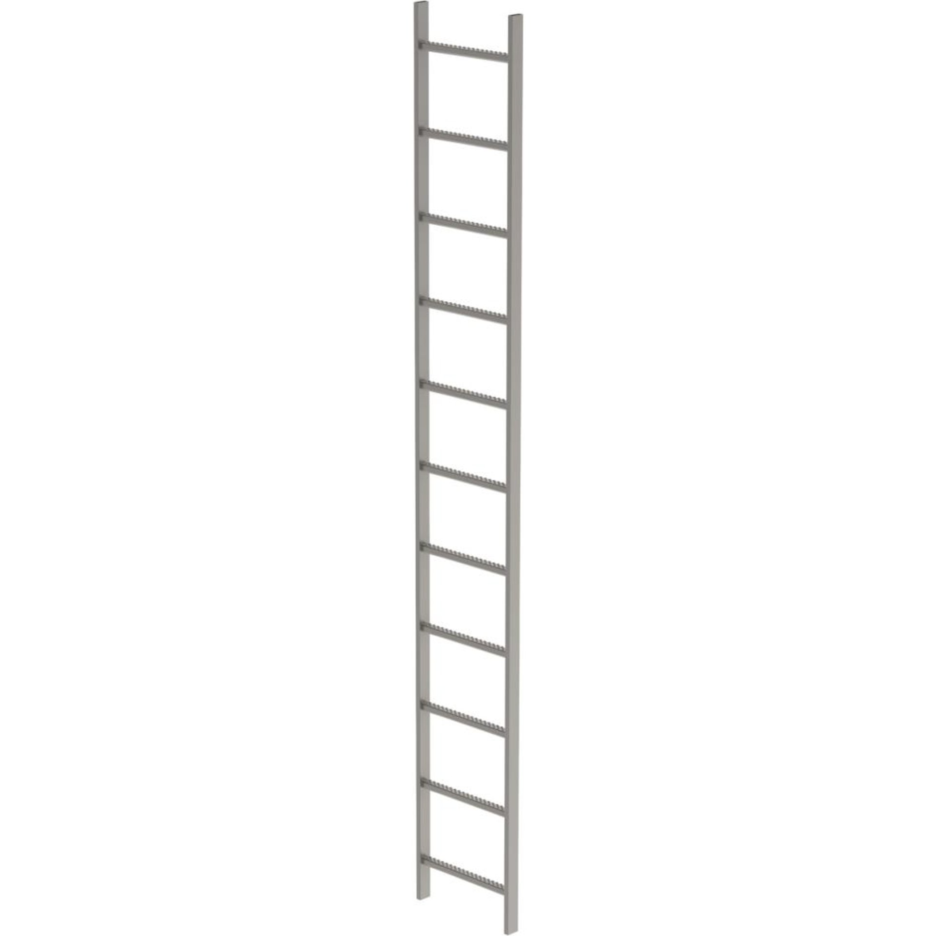 Schachtleiter 11 Sprossen L 3,08 m B440 mm LW 300 mm Edelstahl V4A