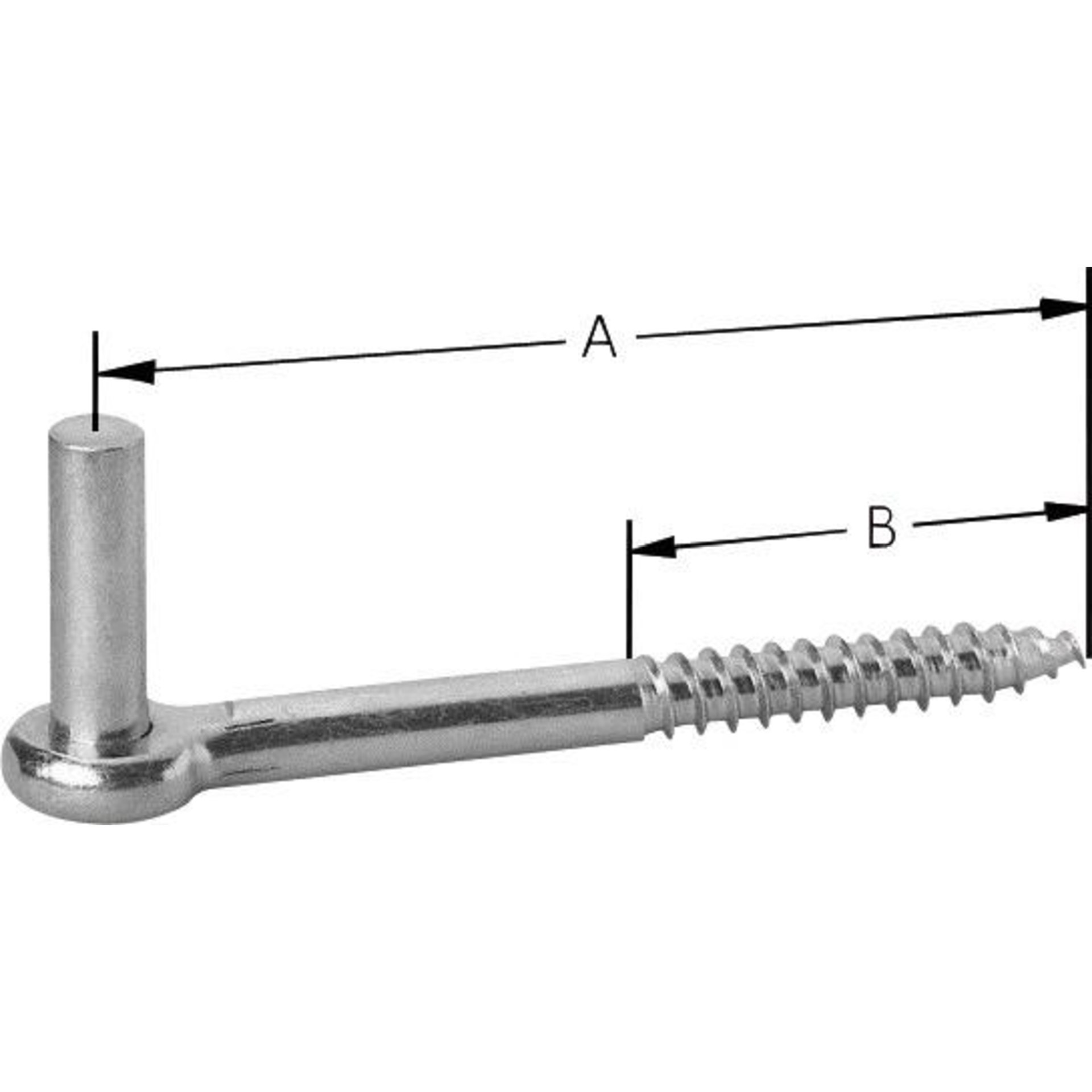 Einschraub-Haken D10 x100mm hell verz.