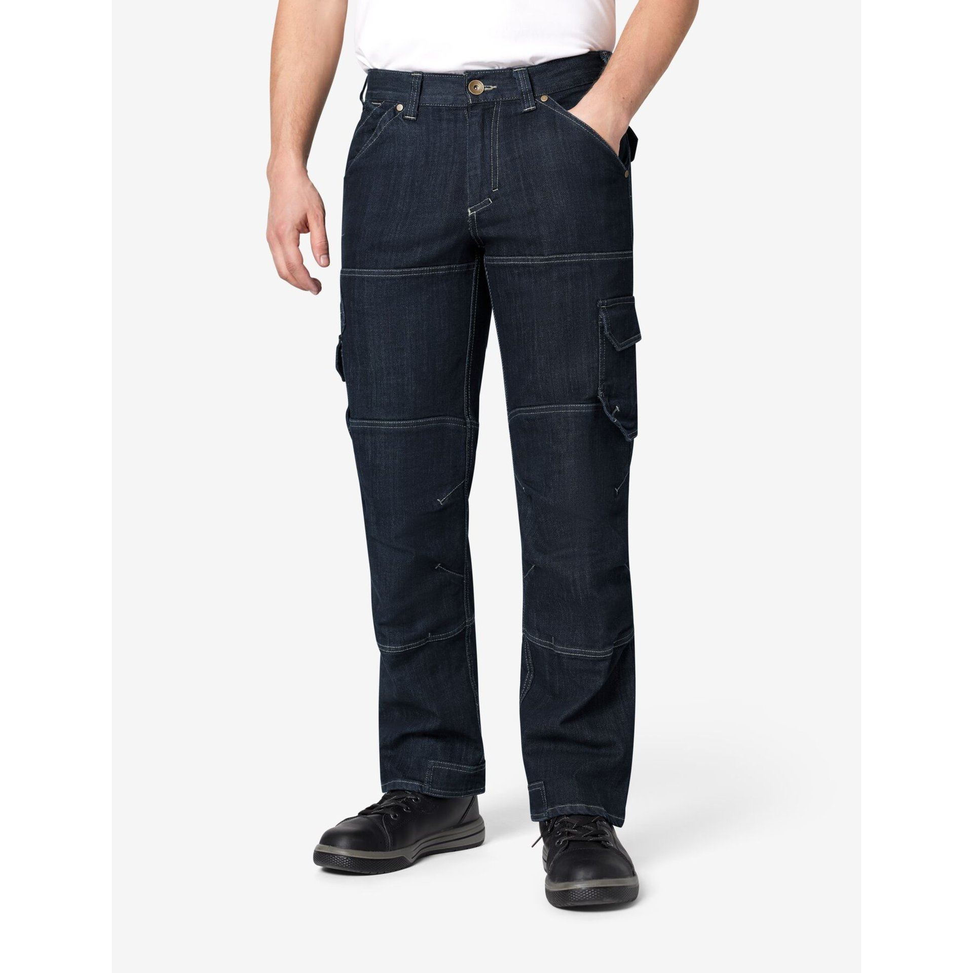 WILHELM Stretch-Jeans Arbeitshose schwarzblau 60