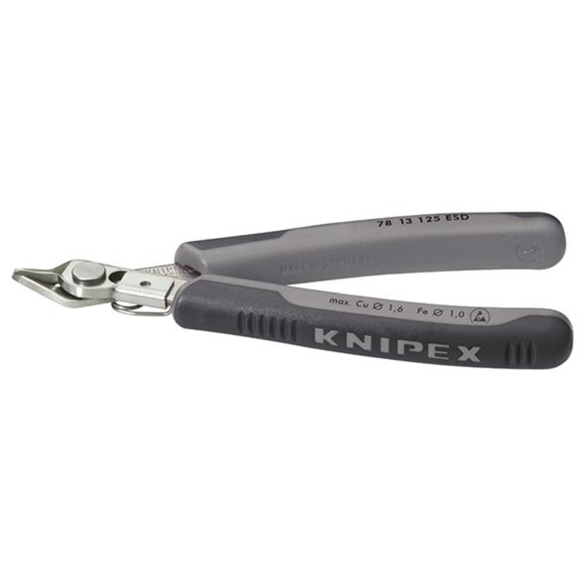 Seitenschneider Elektronik ESD V2A mit Drahtklemme 125mm KNIPEX