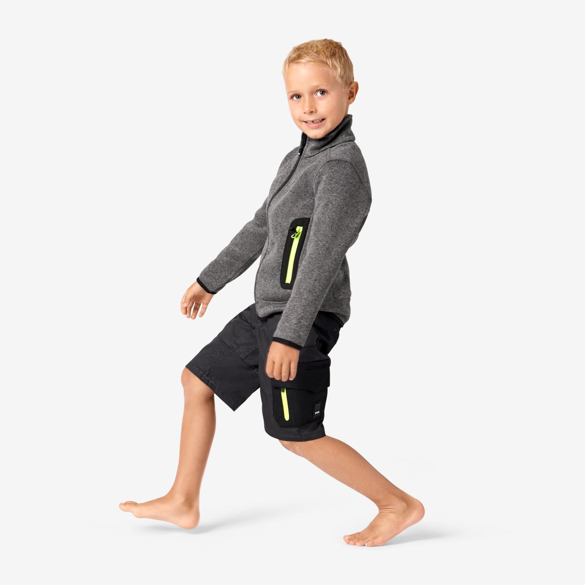 CHARLY Bermuda Kinder anthrazit-schwarz 110/116