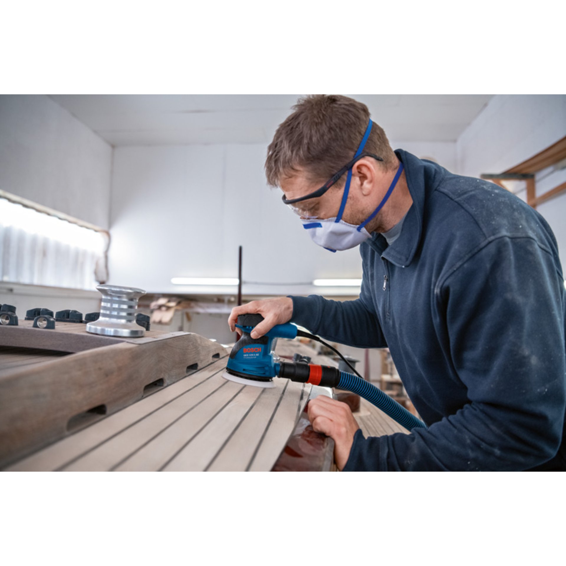 Exzenterschleifer GEX 125-1 AE, mit 3 x Schleifblatt C470, im Handwerkerkoffer