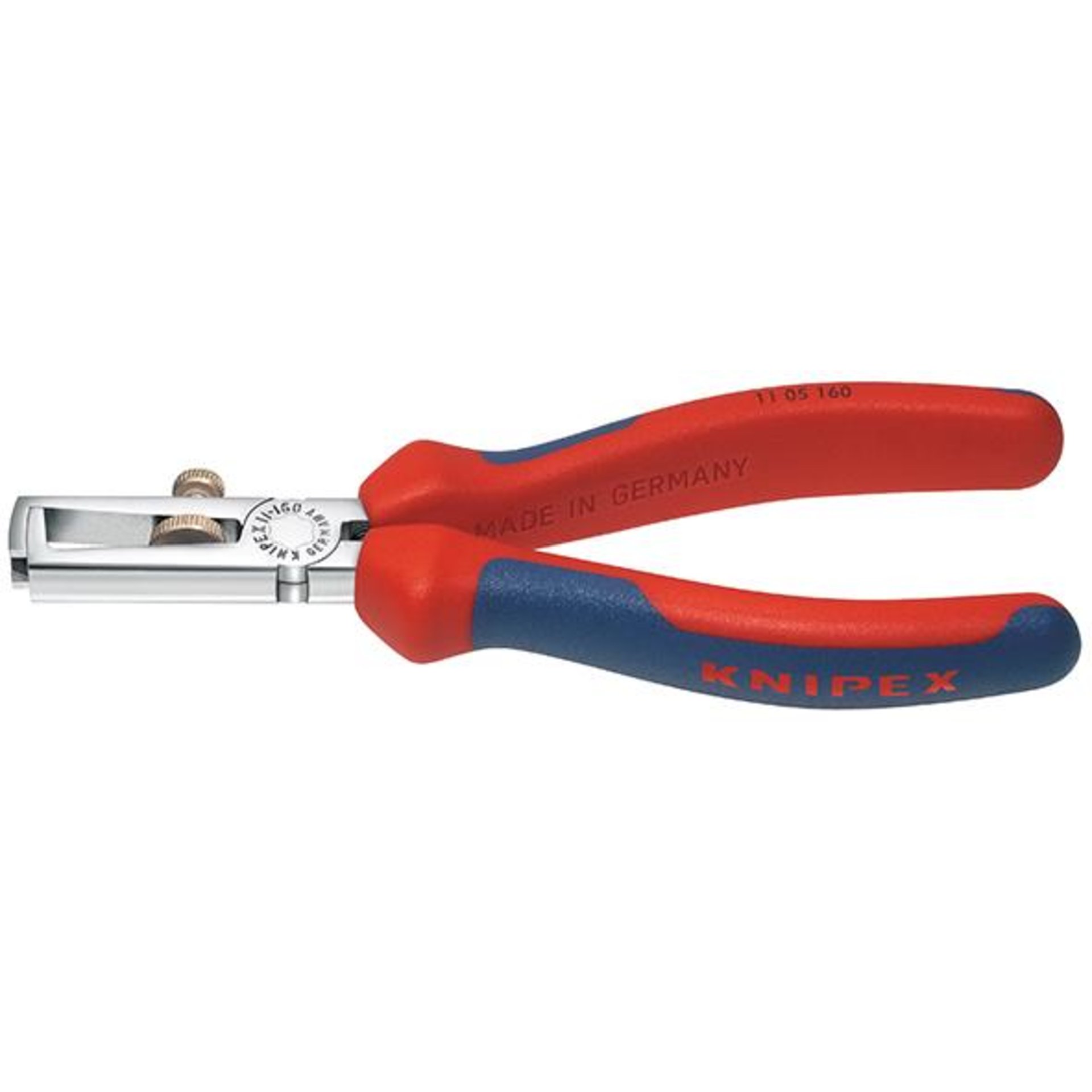 Abisolierzange verchromt mit Mehrkomponenten-Griffen 160mm qmm KNIPEX
