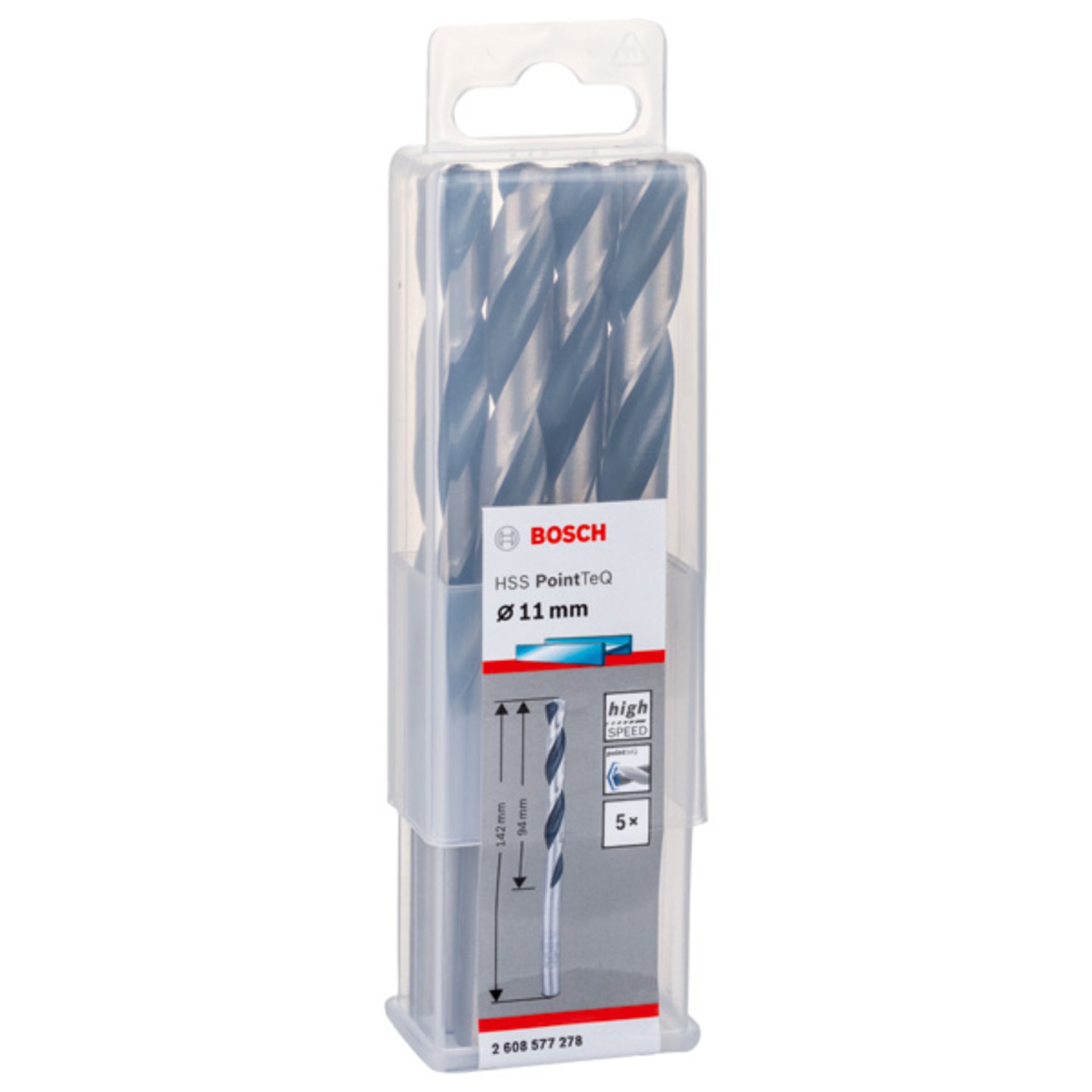 Metallspiralbohrer HSS PointTeQ, DIN 338, 11,0 mm, 5er-Pack