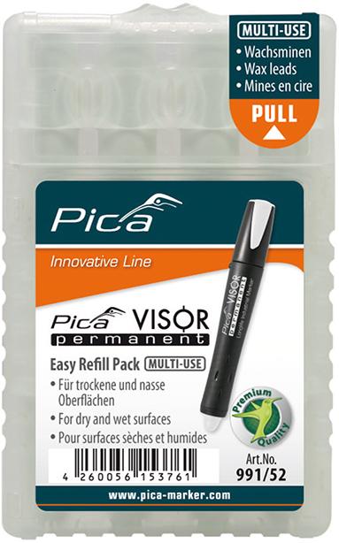Pica Minen-Set für Permanentmarker VISOR Industrial weiß
