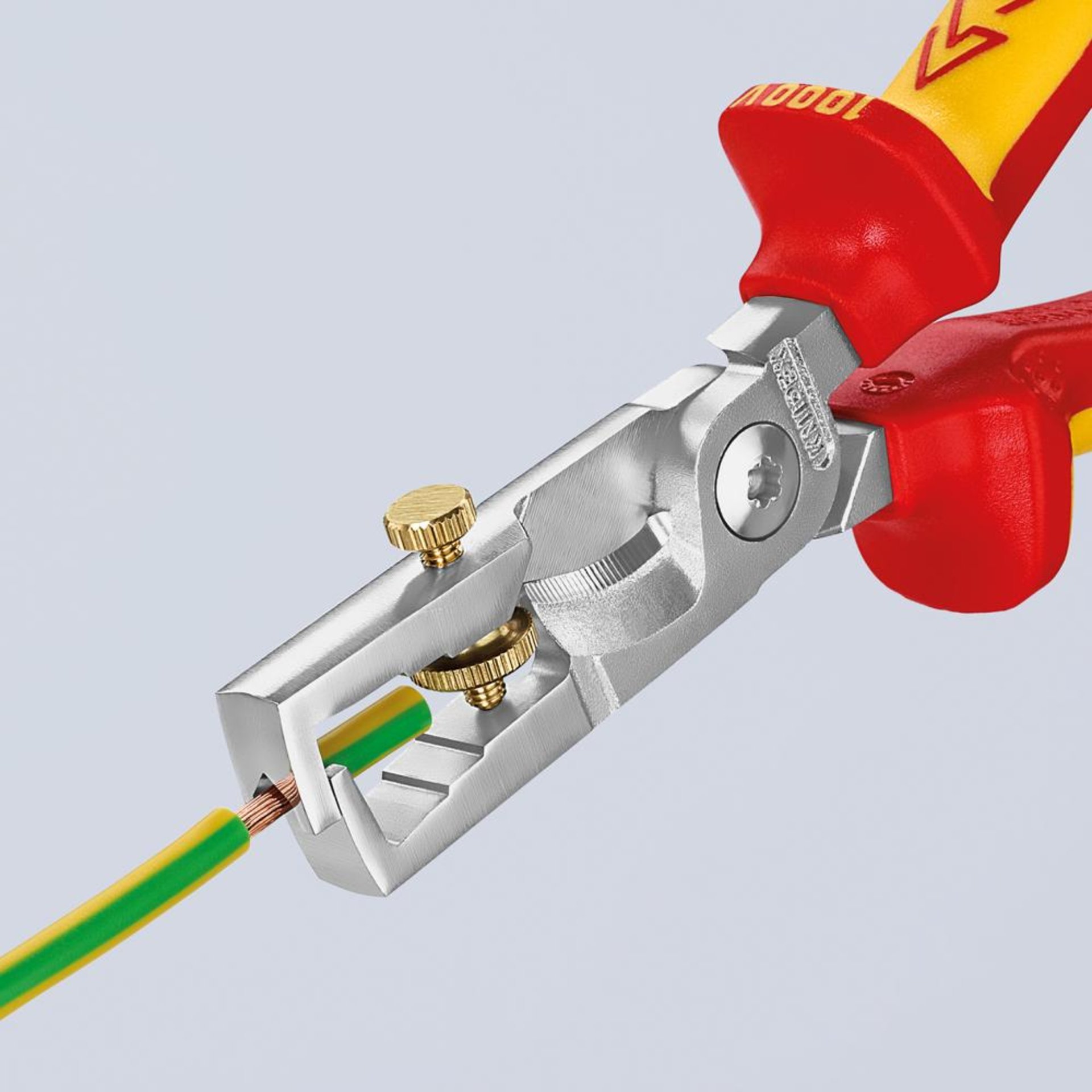 Abisolier-/Kabelschere VDE mit Mehrkomponenten-Griffen 180mm qmm KNIPEX