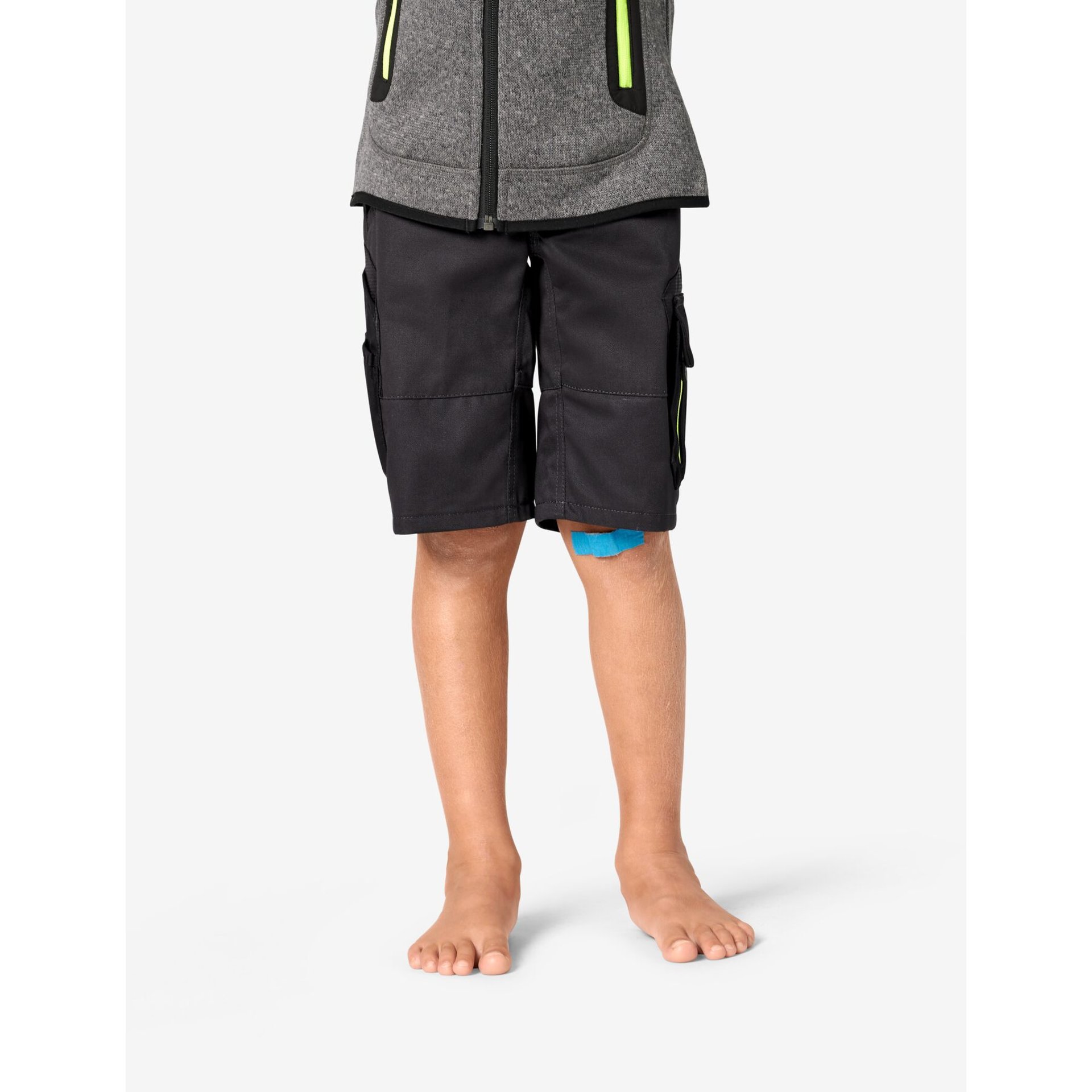 CHARLY Bermuda Kinder anthrazit-schwarz 110/116