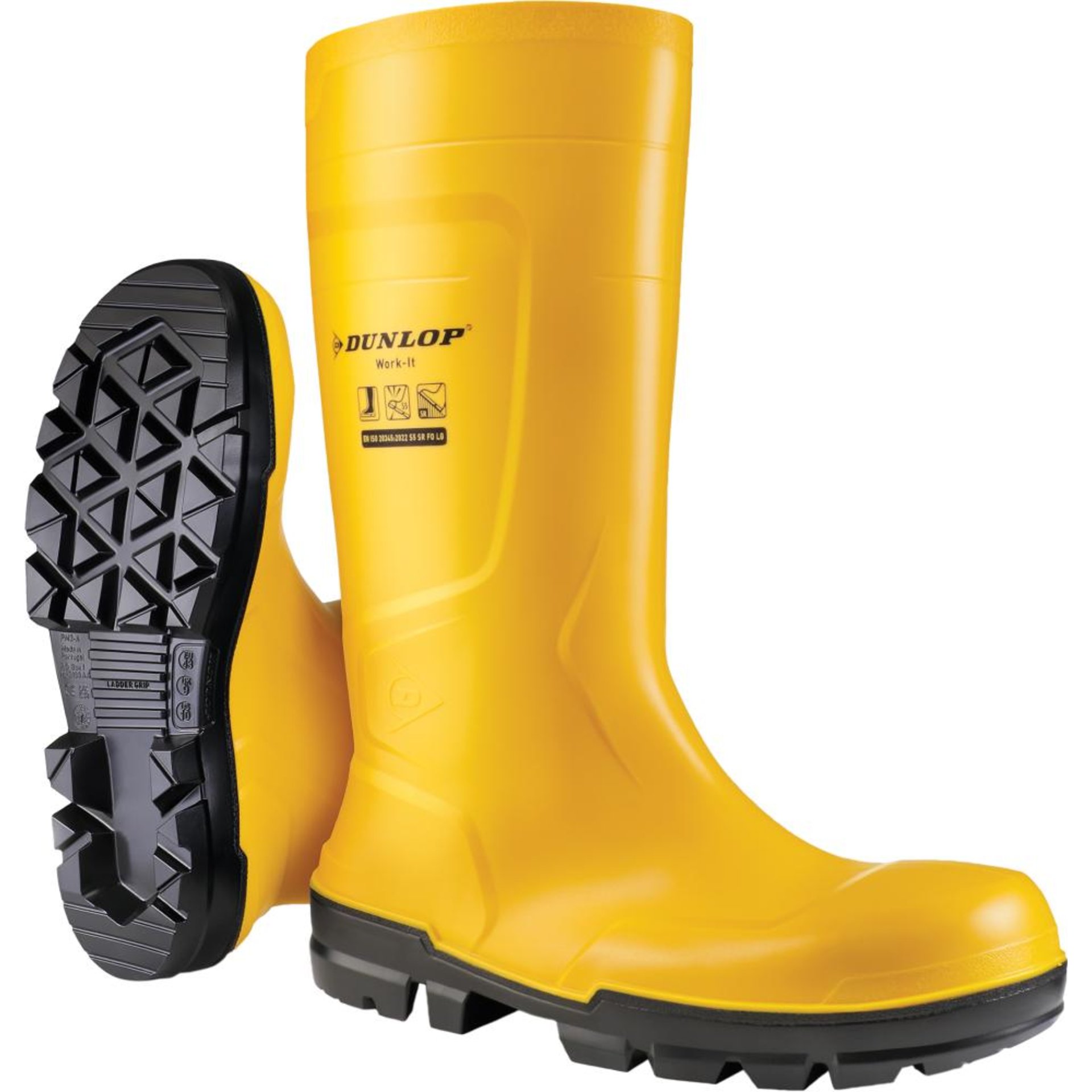 Stiefel WORK-IT YELLOW PVC SR LO LG S5 Gr.37 DUNLOP