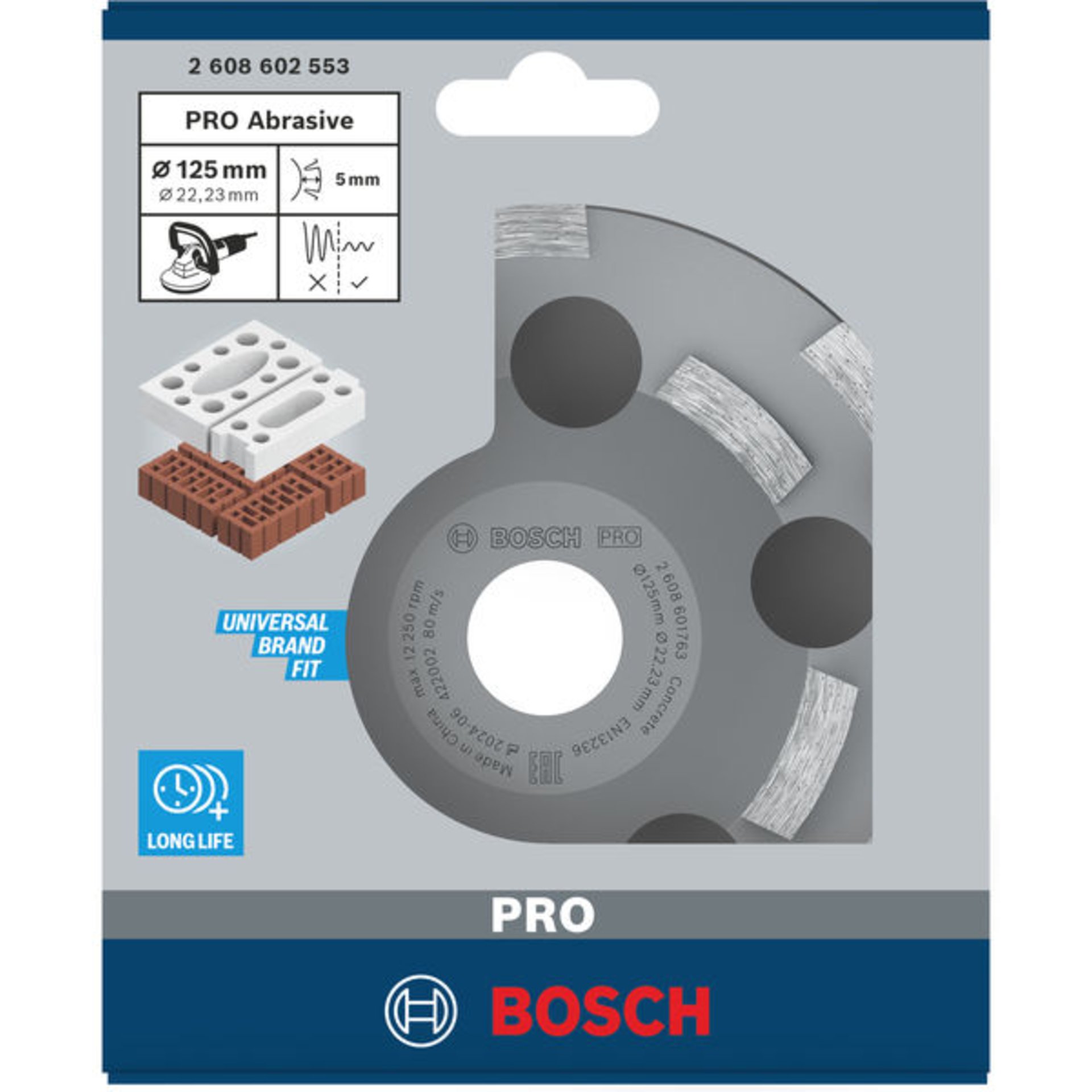PRO Abrasive Topfscheibe, 50 x 125 mm, 22,23 mm