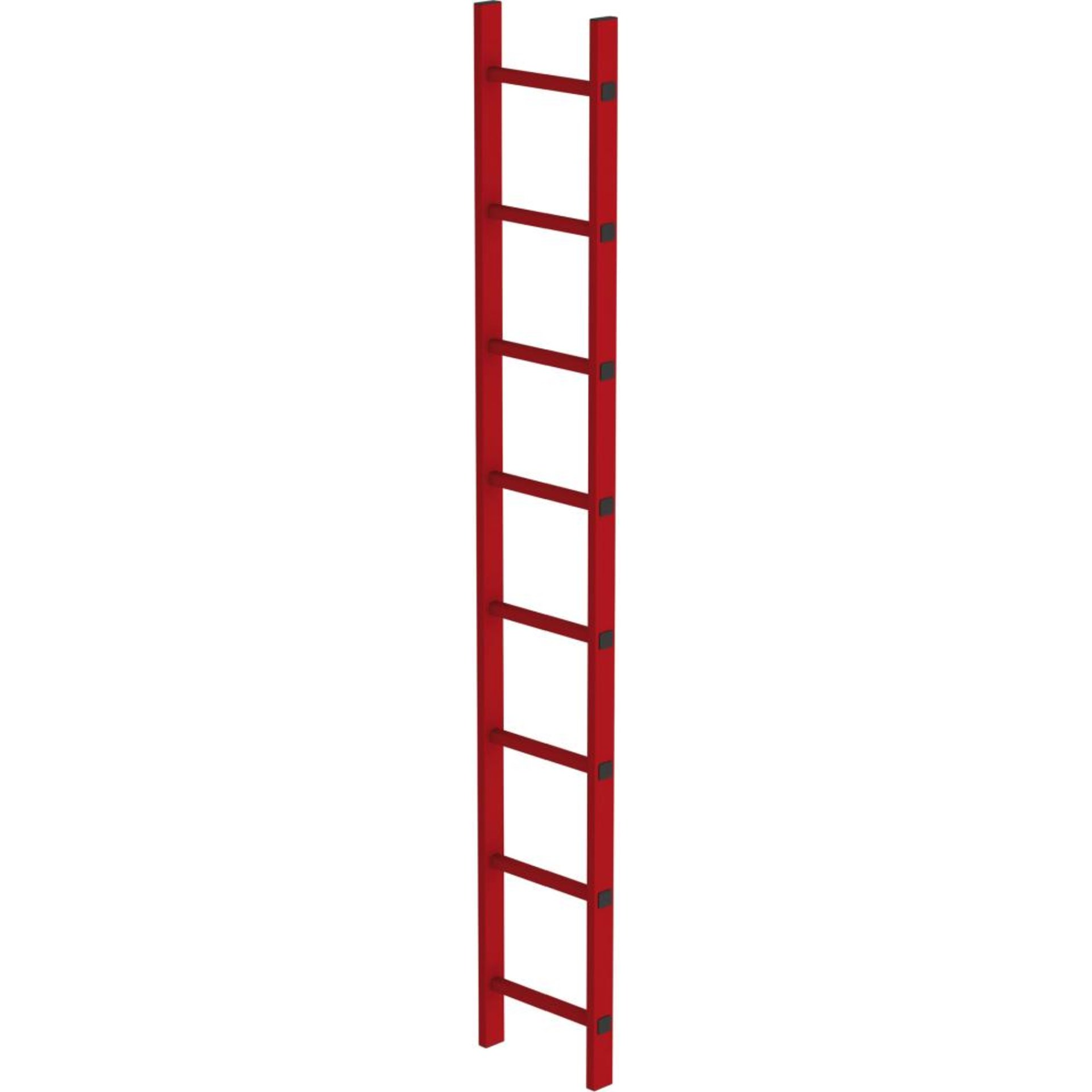 Schachtleiter 8 Sprossen L 2,24 m B350 mm LW 300 mm GFK