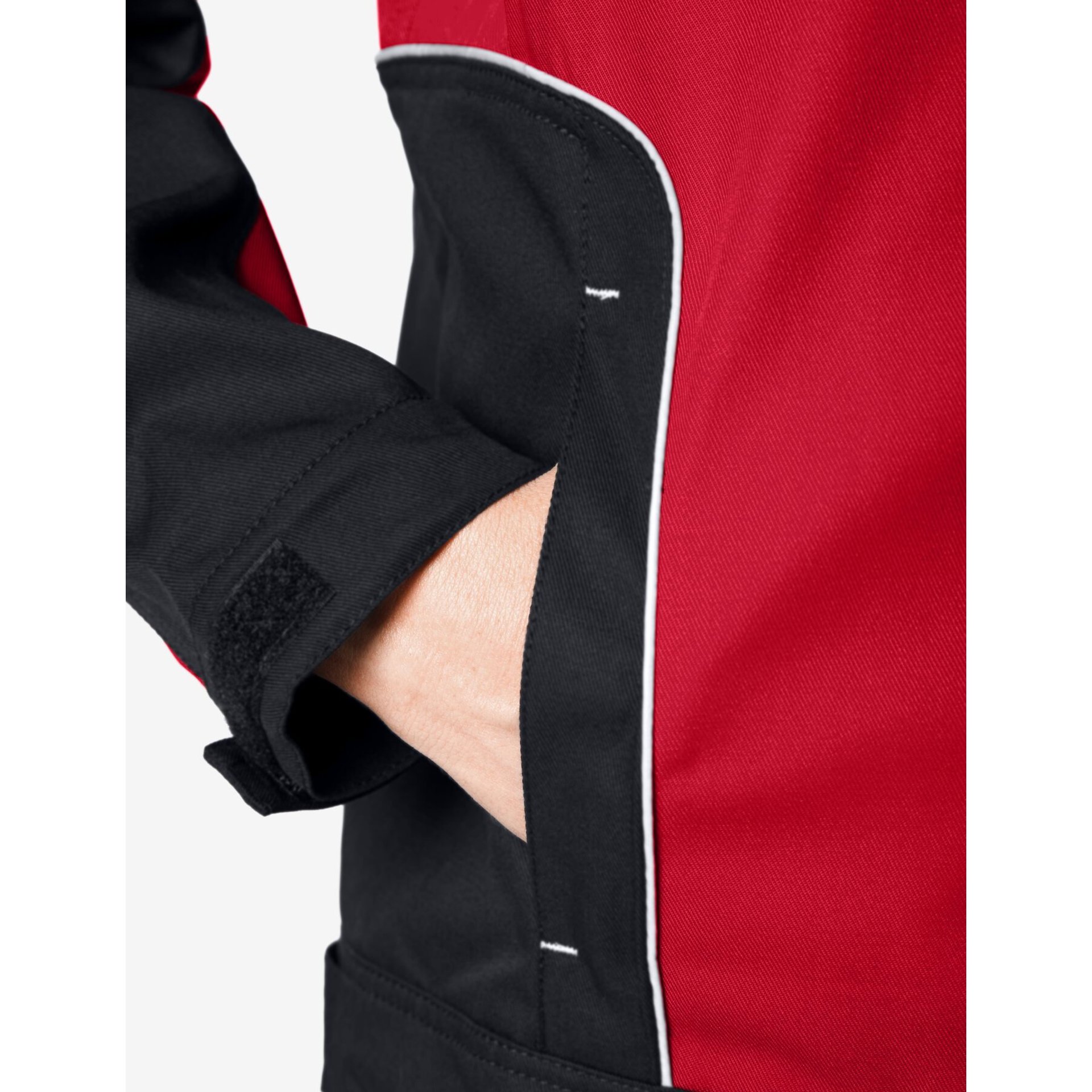 ERNST Arbeitsjacke rot-schwarz XL