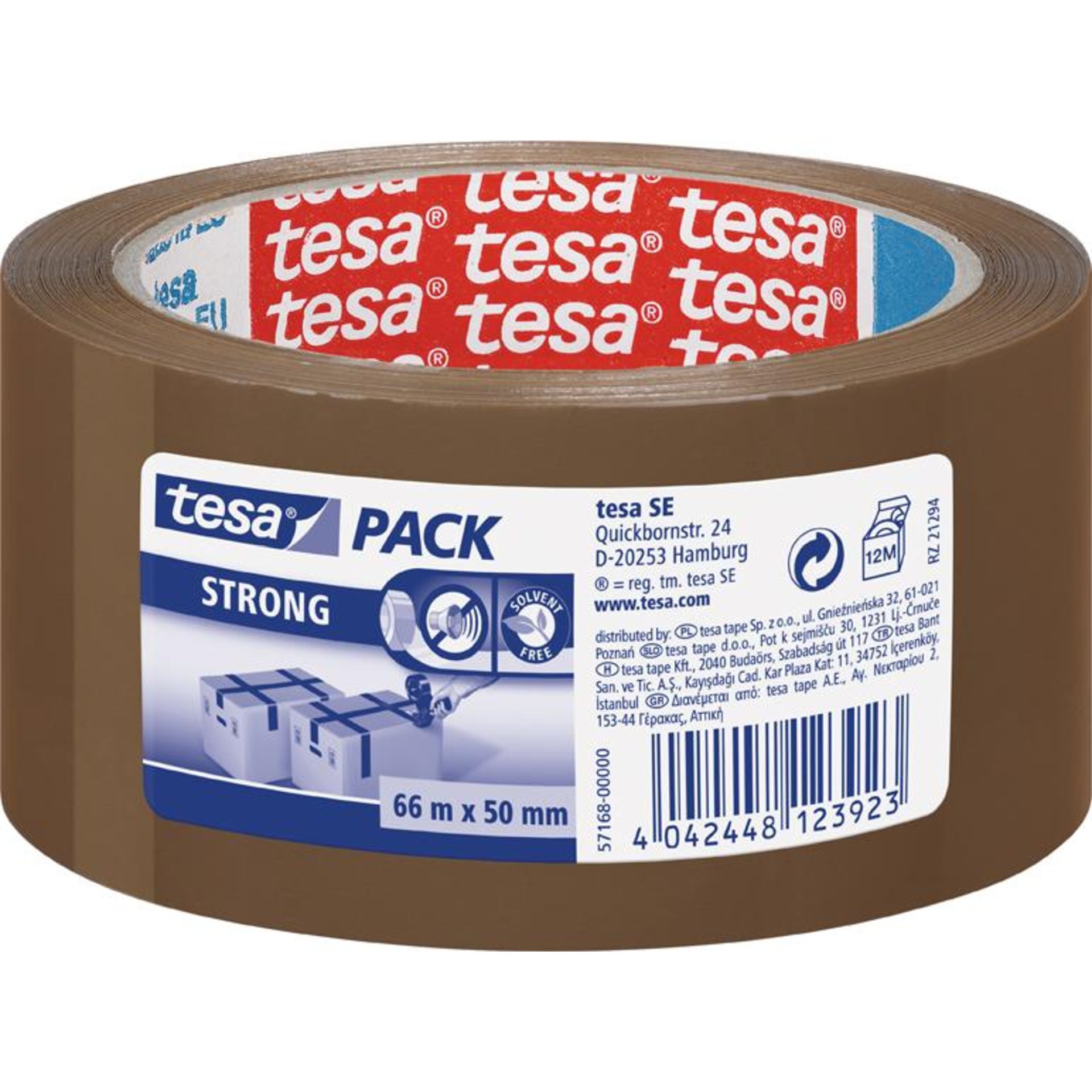 tesapack 66m x 50mm braun 57168