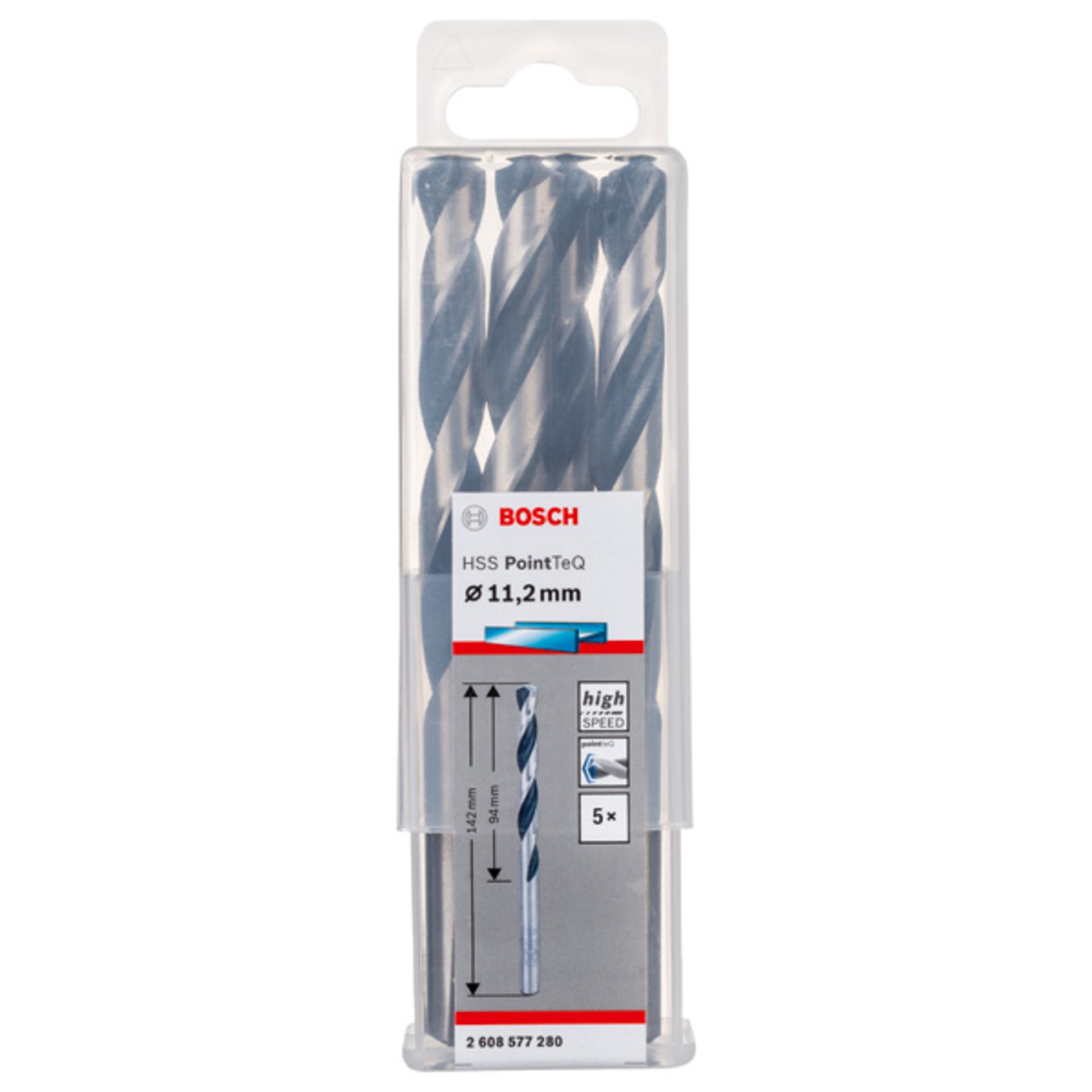 Metallspiralbohrer HSS PointTeQ, DIN 338, 11,2 mm, 5er-Pack