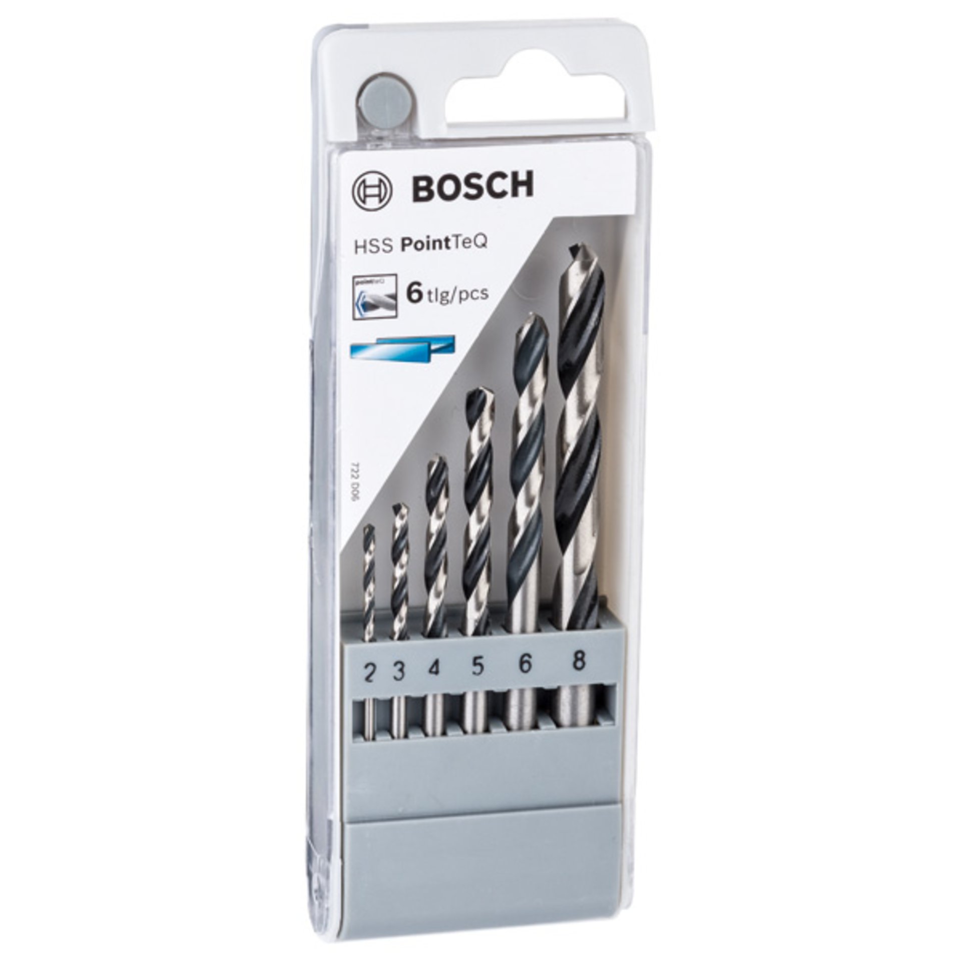 HSS-Spiralbohrer-Set PointTeQ, 6-tlg., 2-8 mm