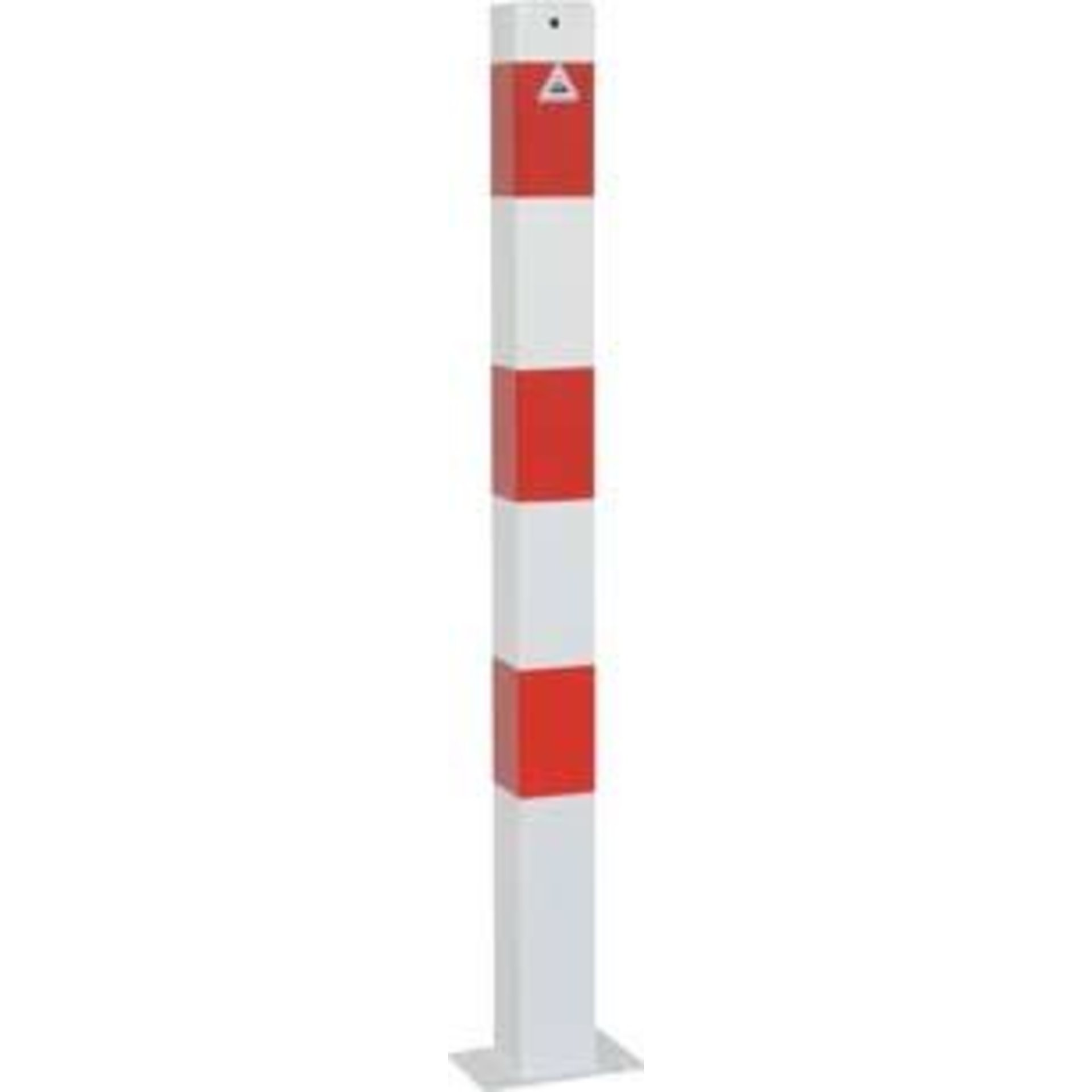 Vierkant-Absperrpfosten, ortsfest, zur Dübelbefestigung