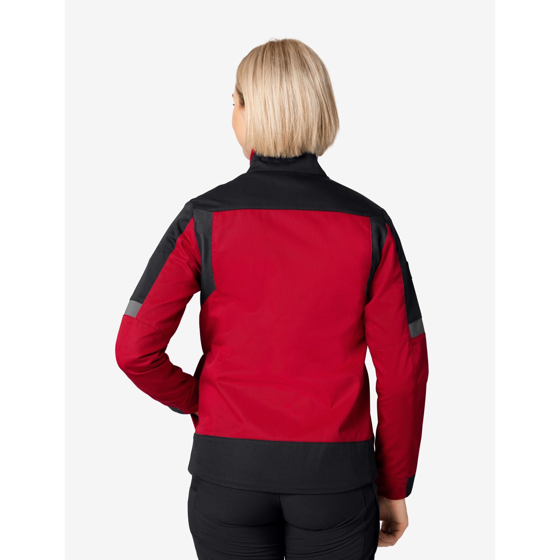 ANDREA Arbeitsjacke Damen rot-schwarz XL