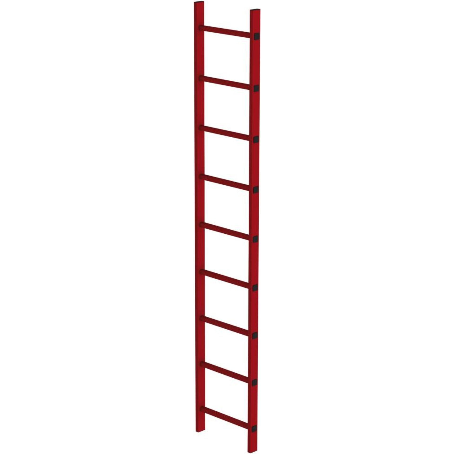 Schachtleiter 9 Sprossen L 2,52 m B450 mm LW 300 mm GFK