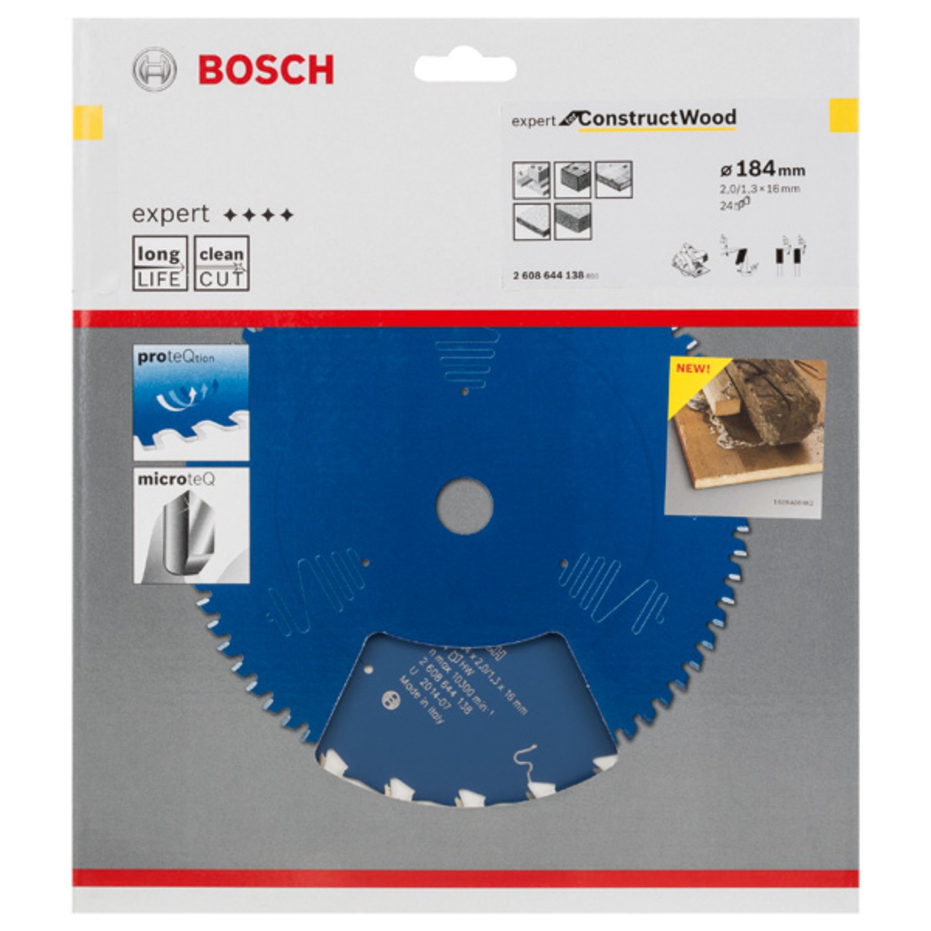 Kreissägeblatt Expert for Construct Wood, H 184 x 16, Z24