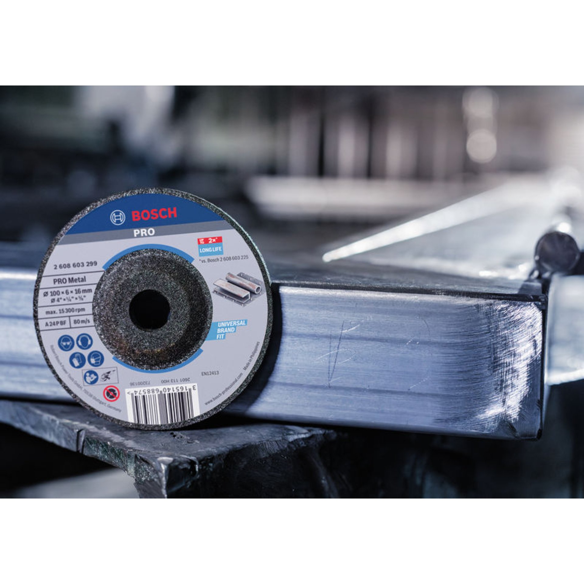PRO Metal Schleifscheibe, 100 x 6 x 16 mm