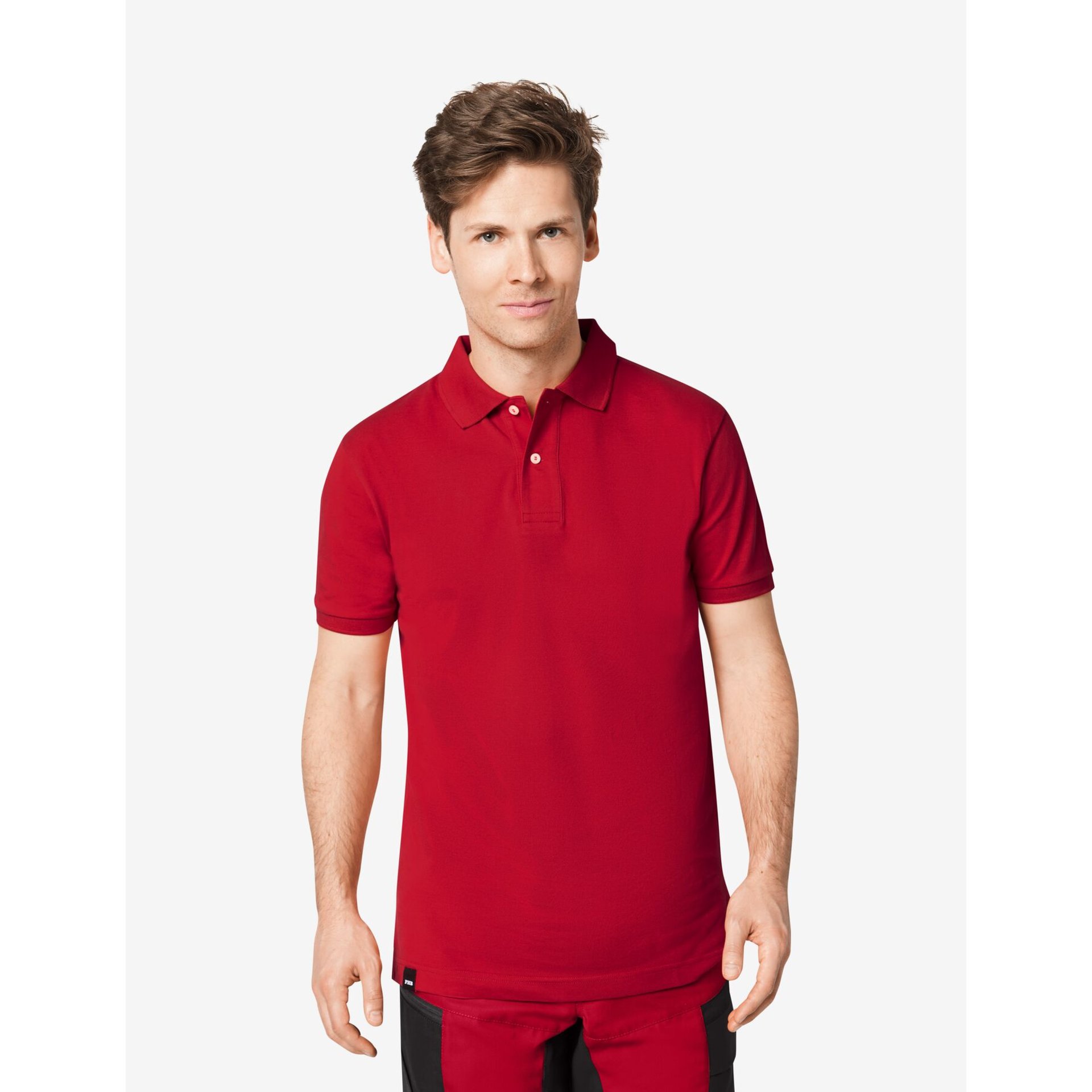 DANIEL Polo-Shirt einfarbig rot Gr. M