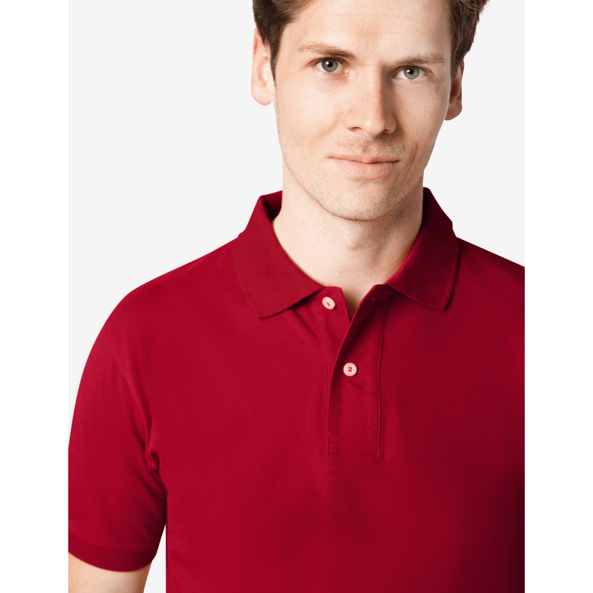 DANIEL Polo-Shirt einfarbig rot Gr. M