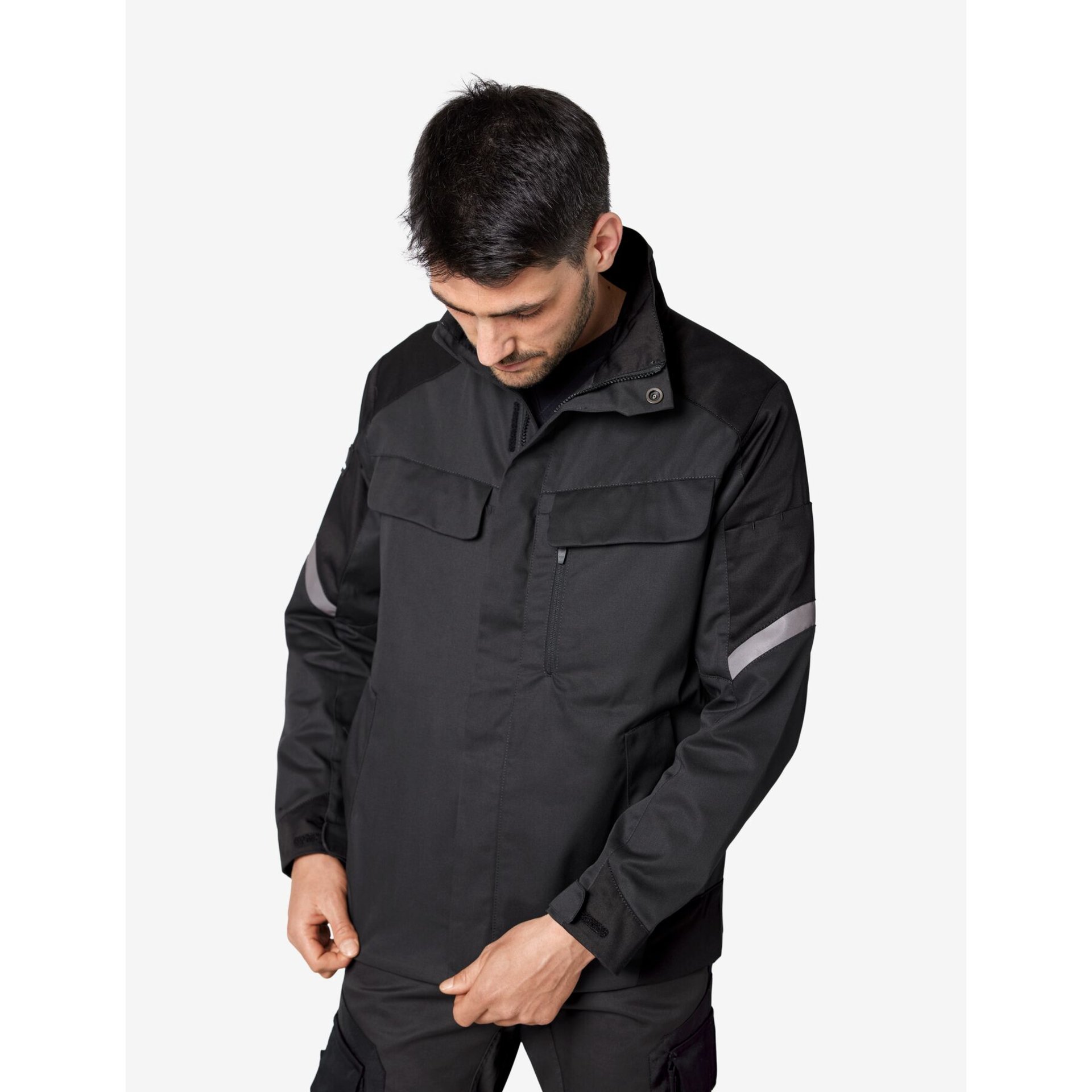 FRANK Arbeitsjacke Herren anthrazit-schwarz 2XL