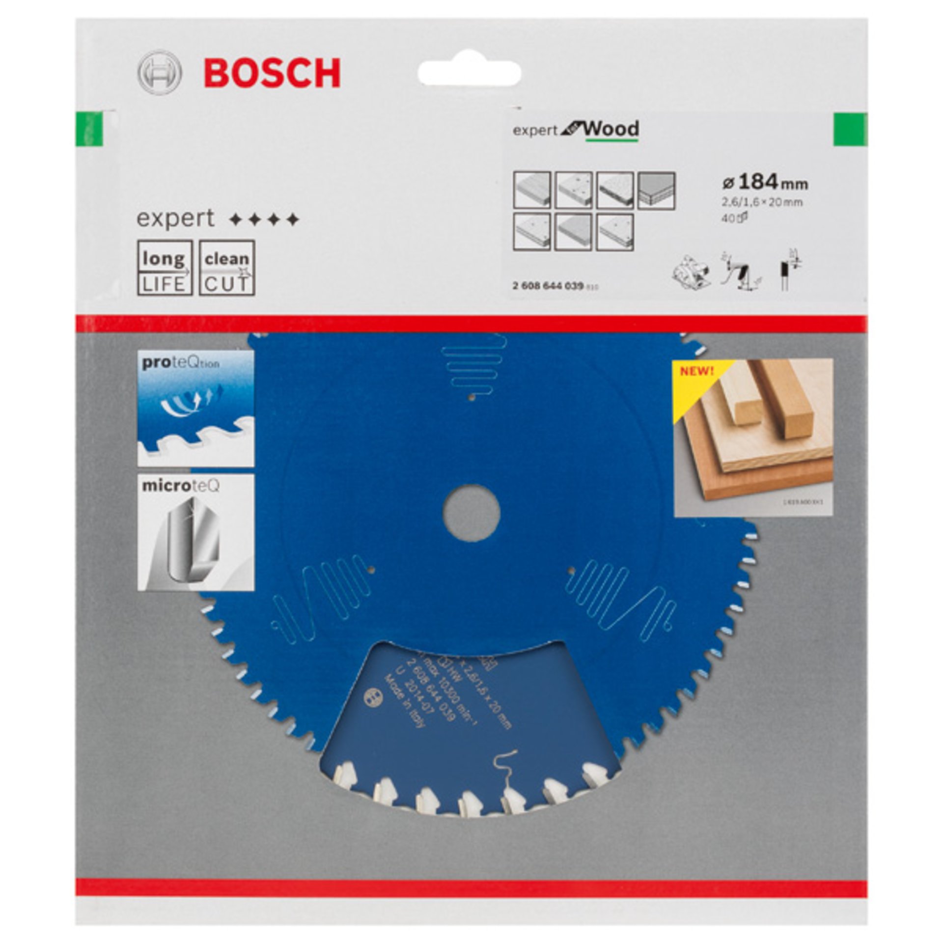 Kreissägeblatt Expert for Wood, H 184 x 20, Z40