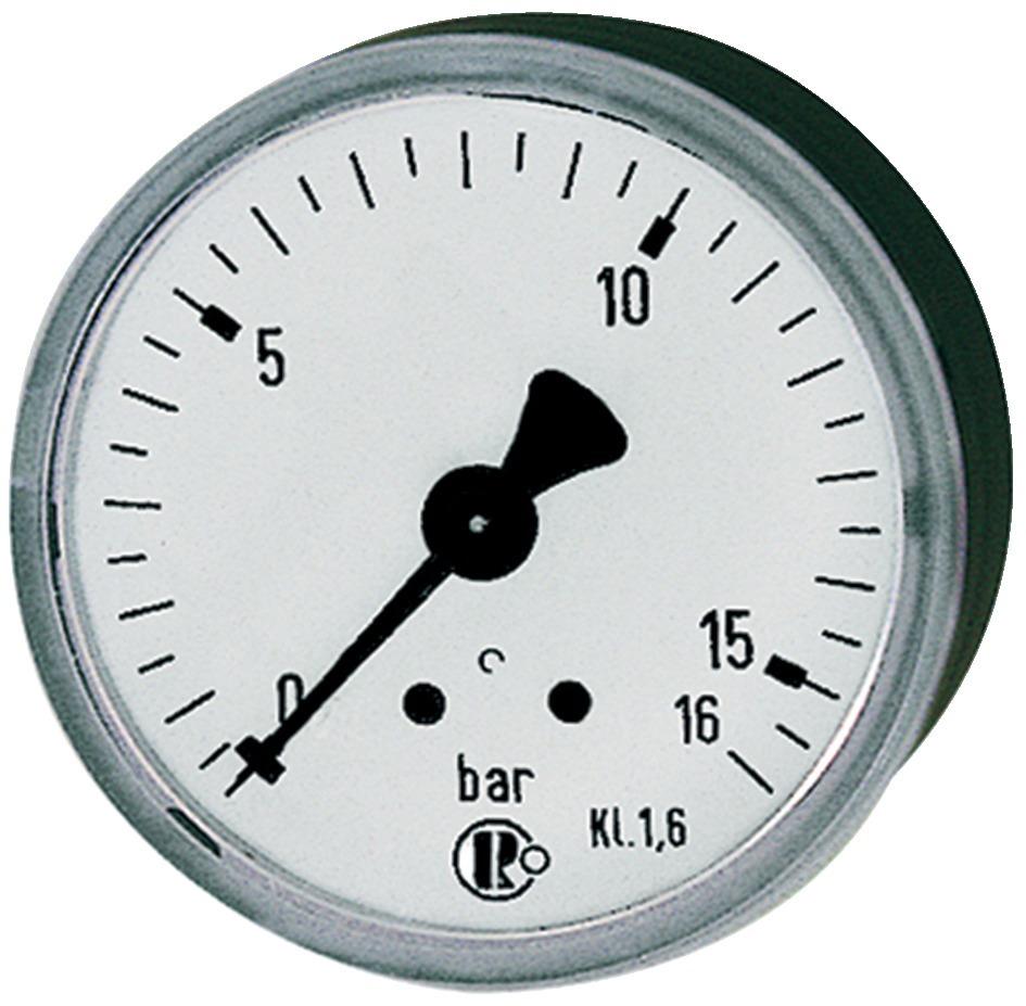 Riegler Manometer D 40 mm 0-16 bar G1/8 rue zent.DS Riegler Manometer D 40 mm 0-16 bar G1/8 rue zent.DS