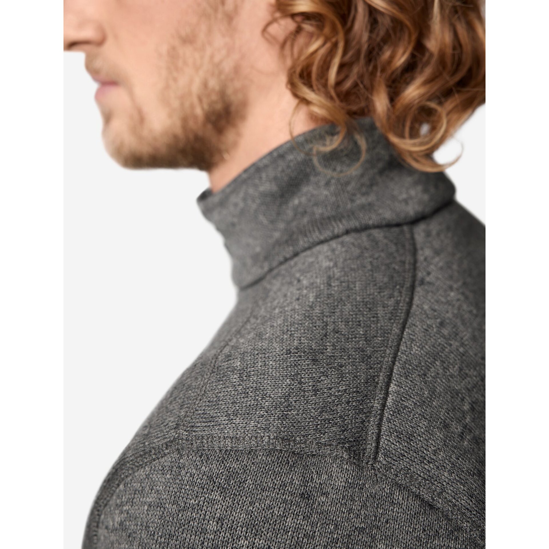 CHRISTOPH Strick-Fleece-Jacke Herren anthrazit-schwarz 2XL