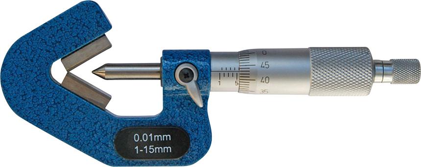 Format Bügelmessschraube fünfpunkt 108Grad mit Prismenamboss 25-45mm