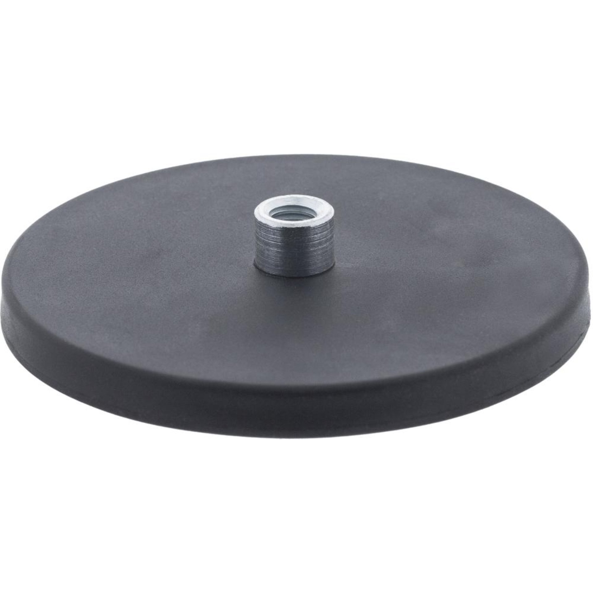 Neodym-Magnet-Flachgreifer mit Neopren-Schutzmantel und Gewindebuchse