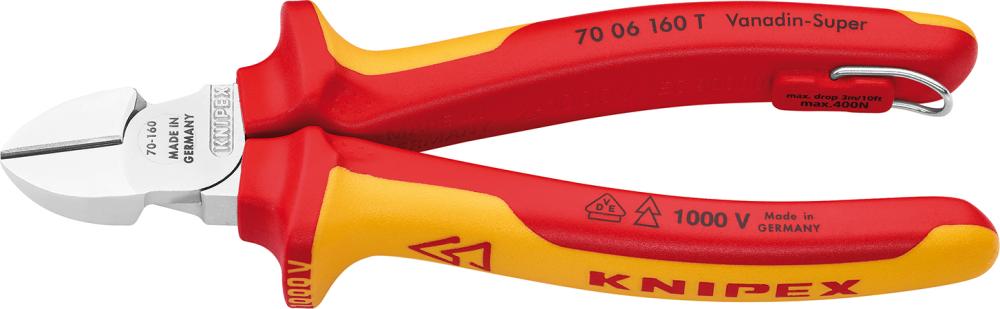 Knipex Seitenschneider VDE TT mit Mehrkomponenten-Griffen 160mm Knipex Seitenschneider VDE TT mit Mehrkomponenten-Griffen 160mm