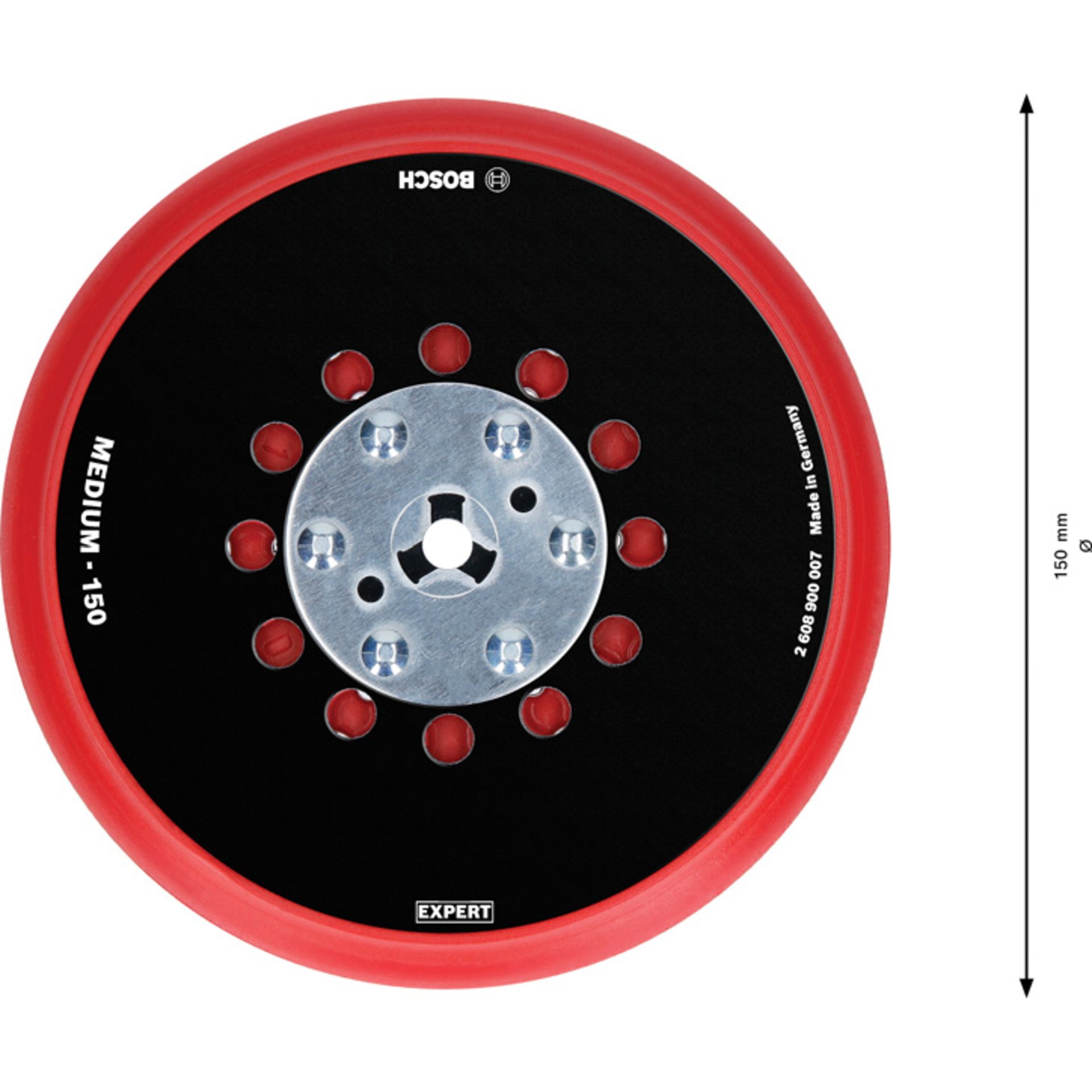 EXPERT Universal-Multi-Loch-Schleifteller, 150 mm, mittel