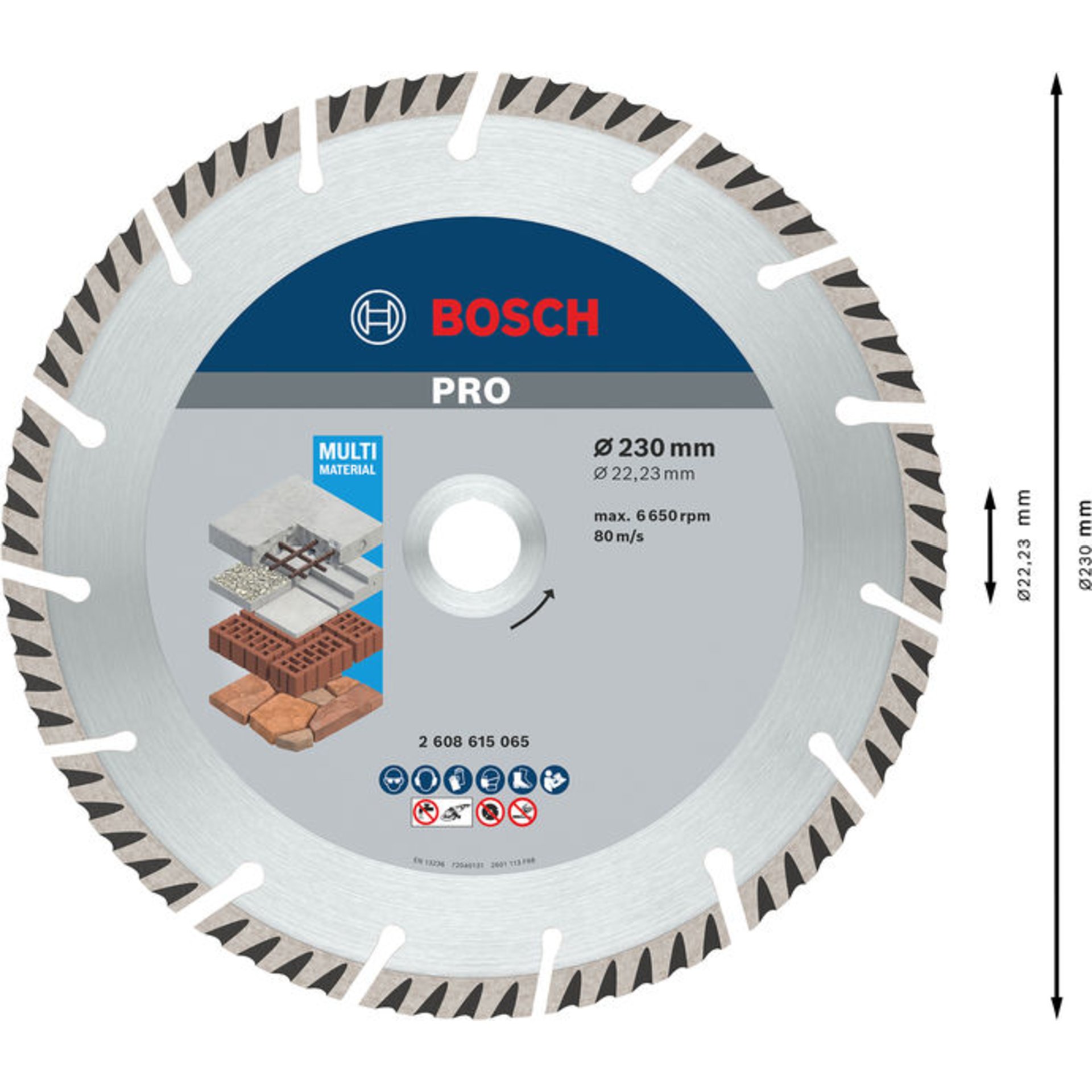 PRO Multi Material Diamanttrennscheibe, 230 x 22,23 mm, 10-tlg.