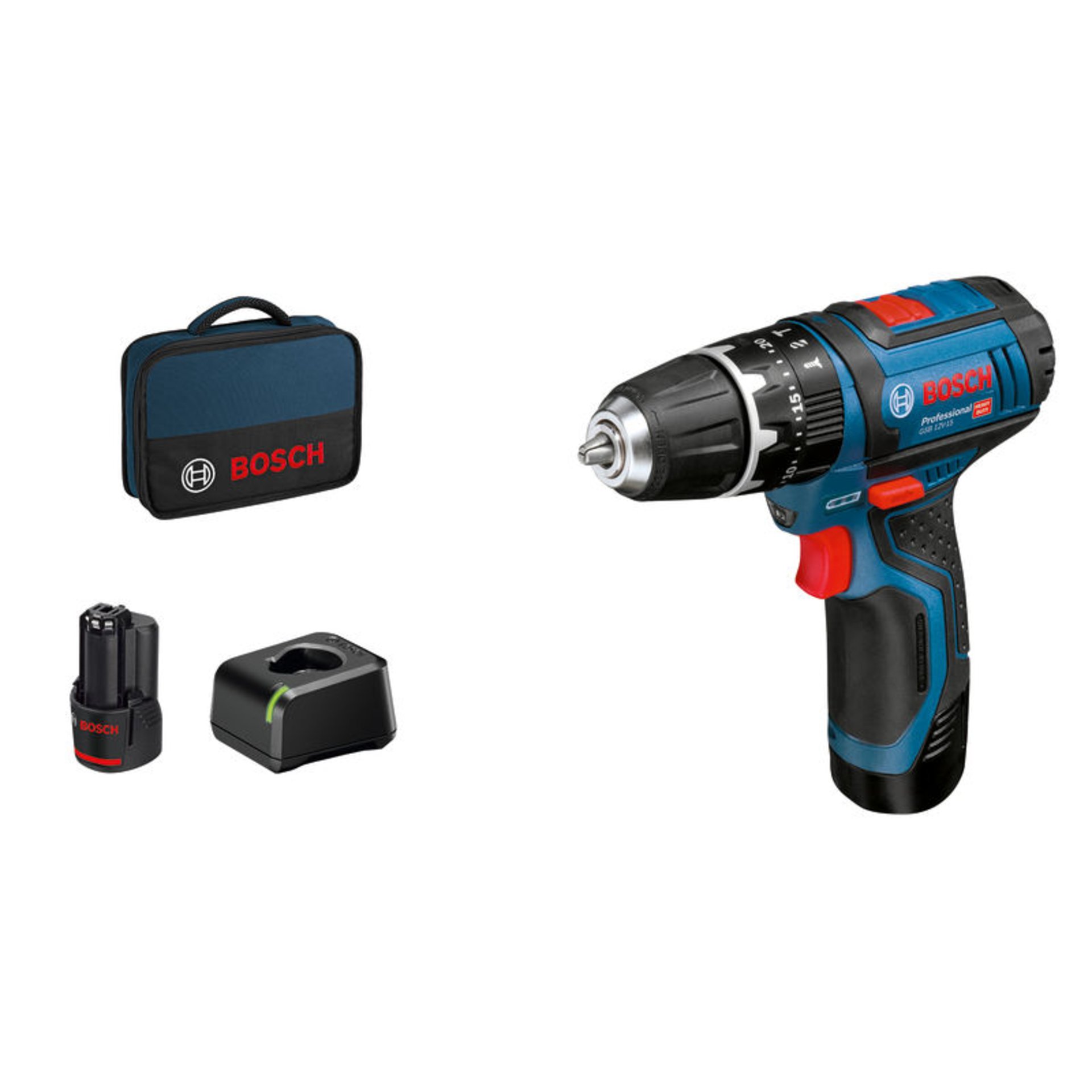 Akku-Schlagbohrschrauber GSB 12V-15, 2 x Akku GBA 12V 2.0Ah