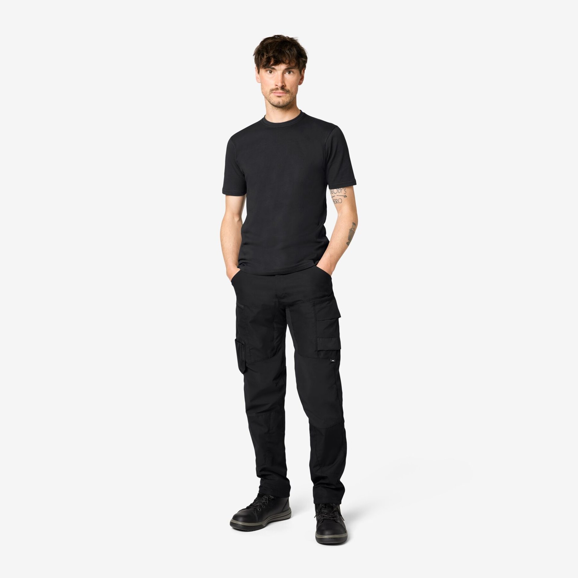 JENS T-Shirt Rundhals schwarz Gr. S
