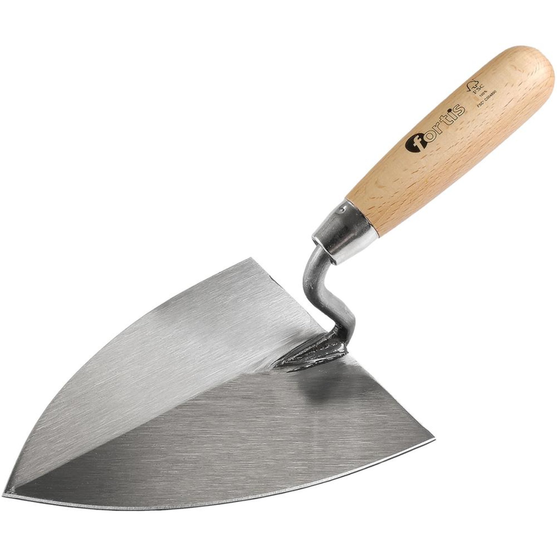 Ziegelkelle Brüssel 180mm, S-Hals, geschliffen FORTIS Bau