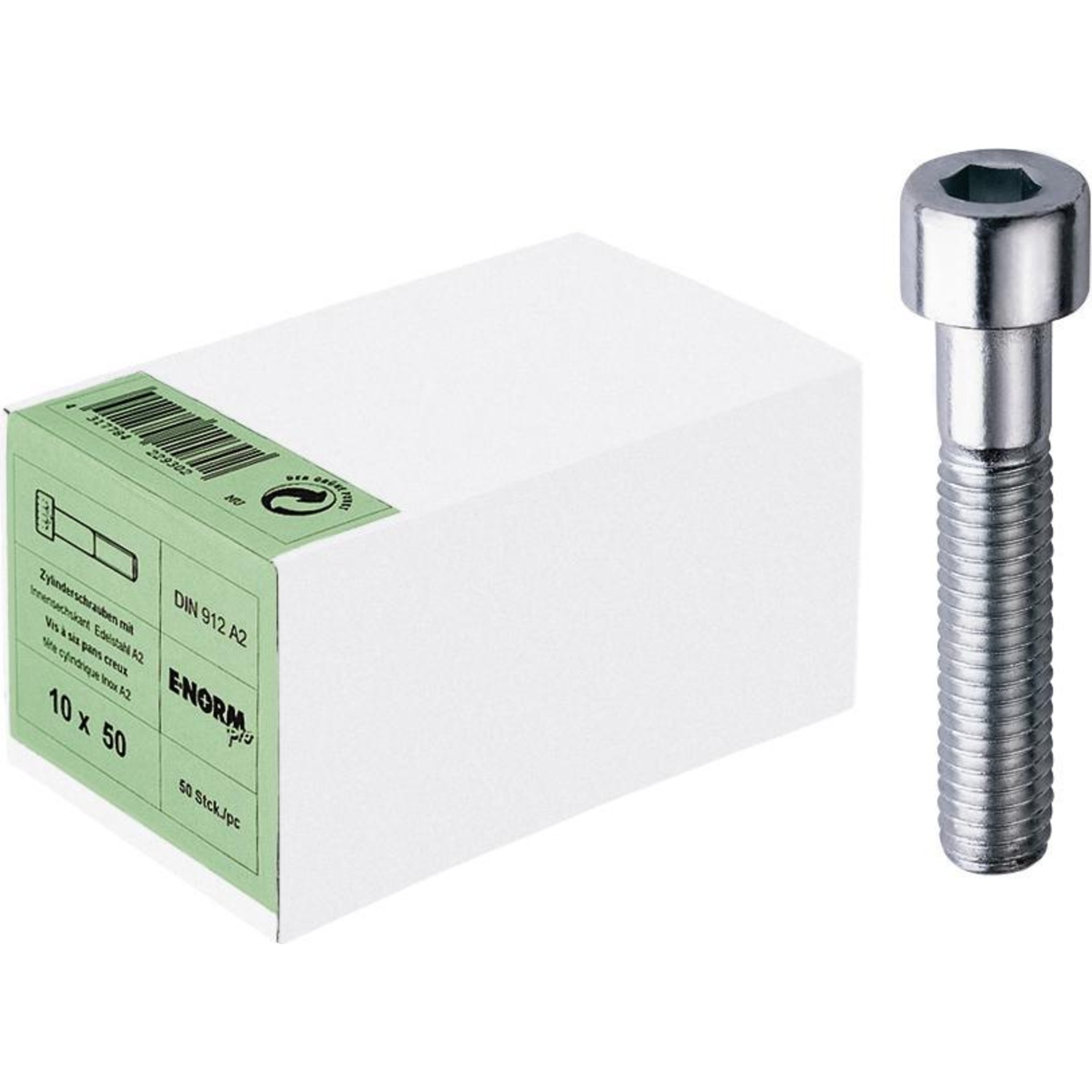 DIN 912 Edelstahl A2 M6x25 HP E-NORMpro
