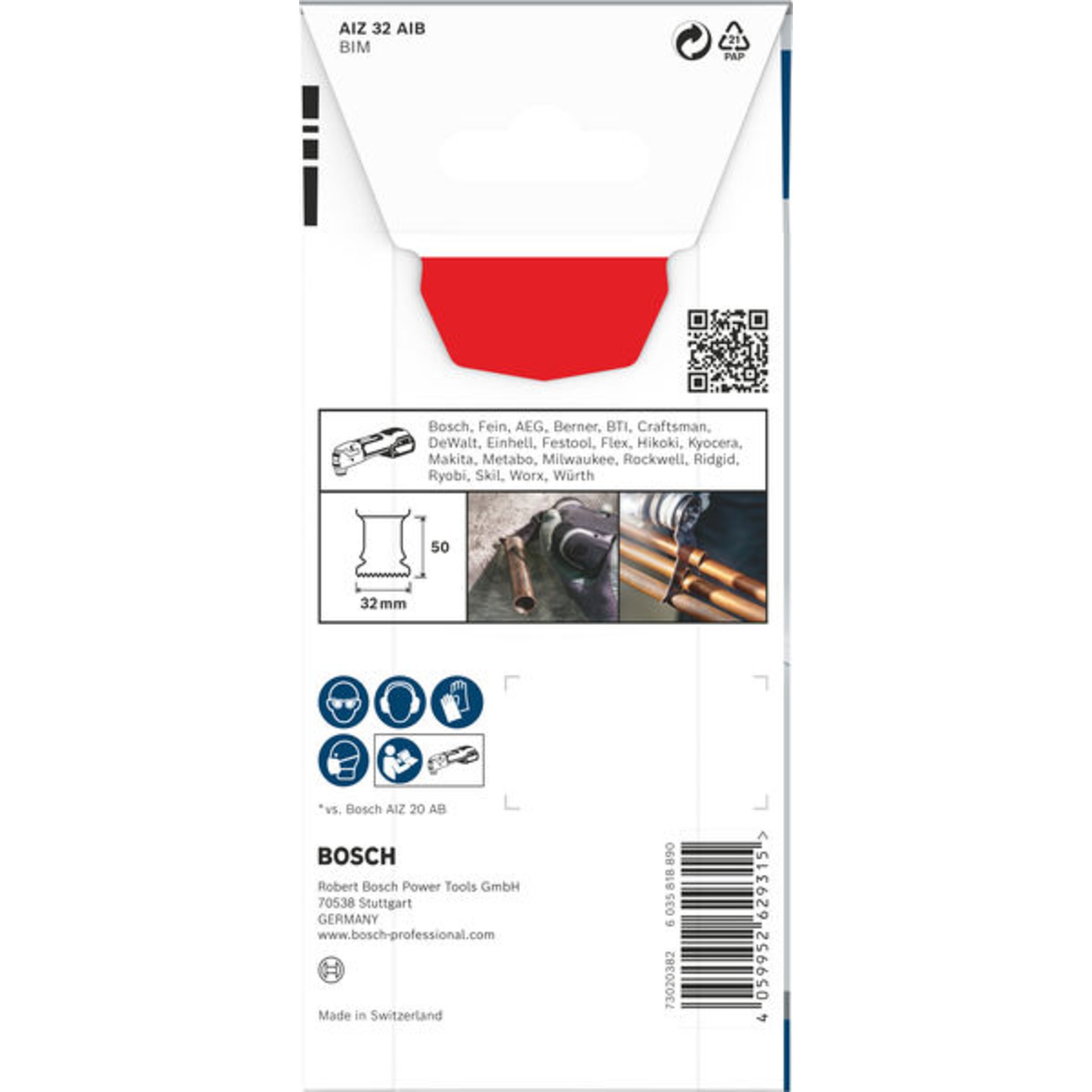 PRO AIZ 32 AIB Blatt für Multifunktionswerkzeuge, 32 x 50 mm