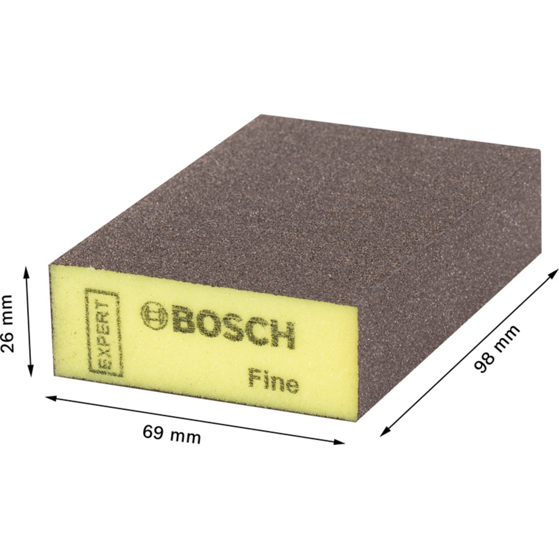 EXPERT S471 Standard Schleifblock, 26 x 69 x 97 mm, fein