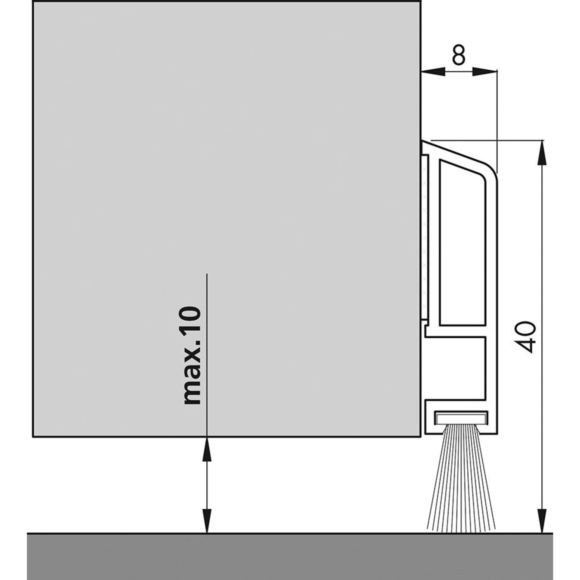 PDS-B-ZK-Bodendichtung Nr.0703191 weiss 100cm ELLEN