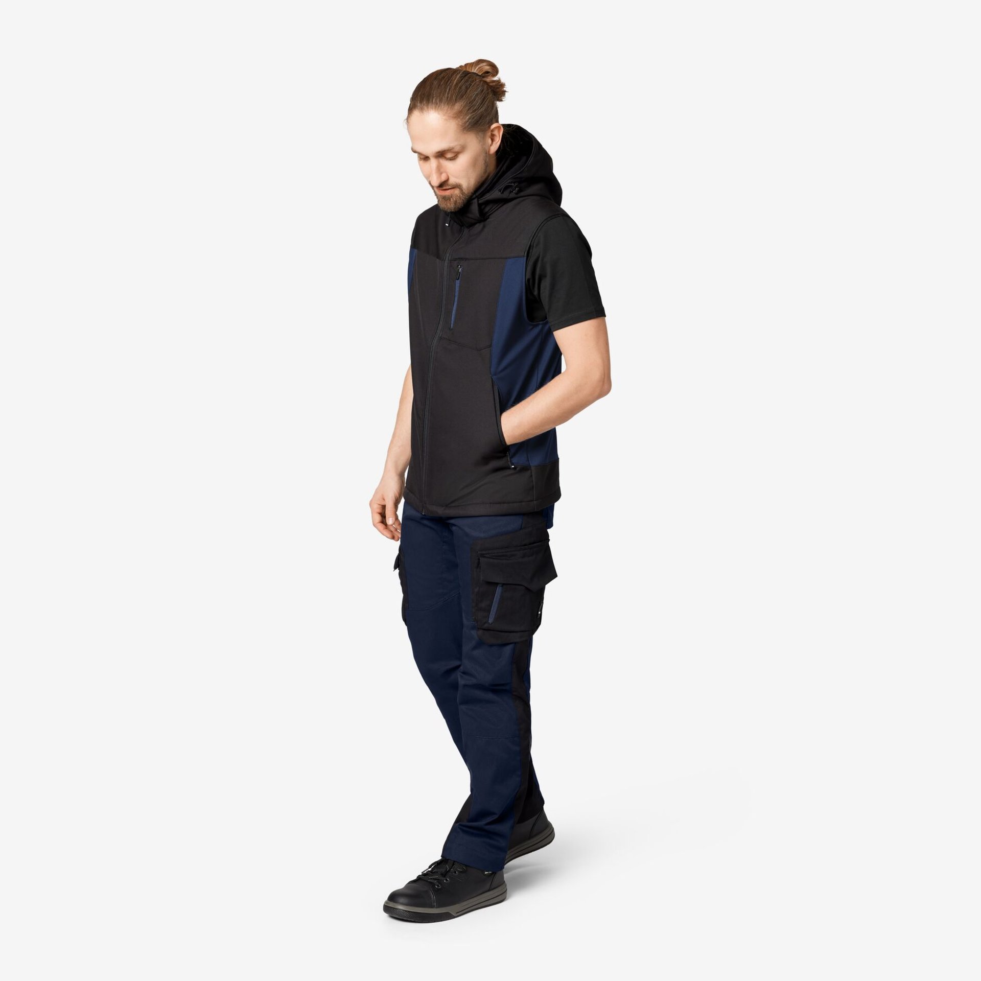 JUSTUS Softshell Weste marine-schwarz S