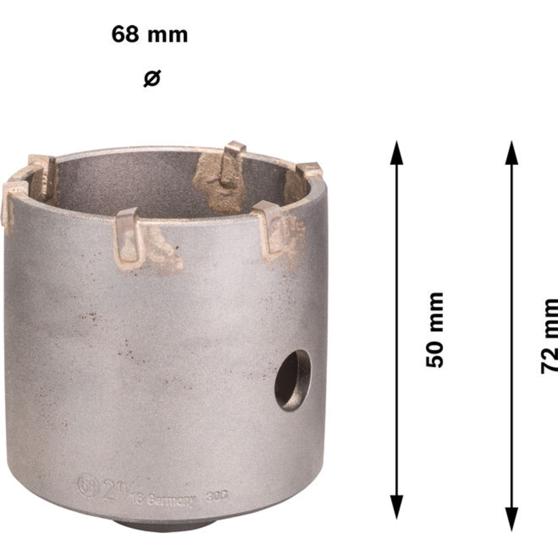 PRO SDS plus-5 Bohrkrone, 68 x 50 x 80 mm