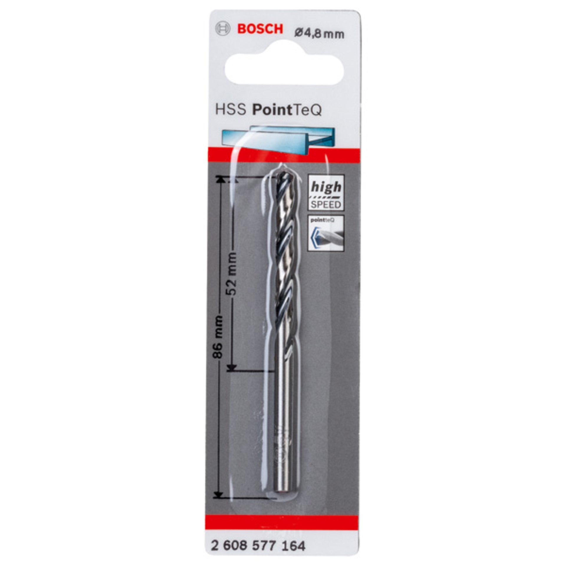 Metallspiralbohrer HSS PointTeQ, DIN 338, 4,8 mm, 1er-Pack