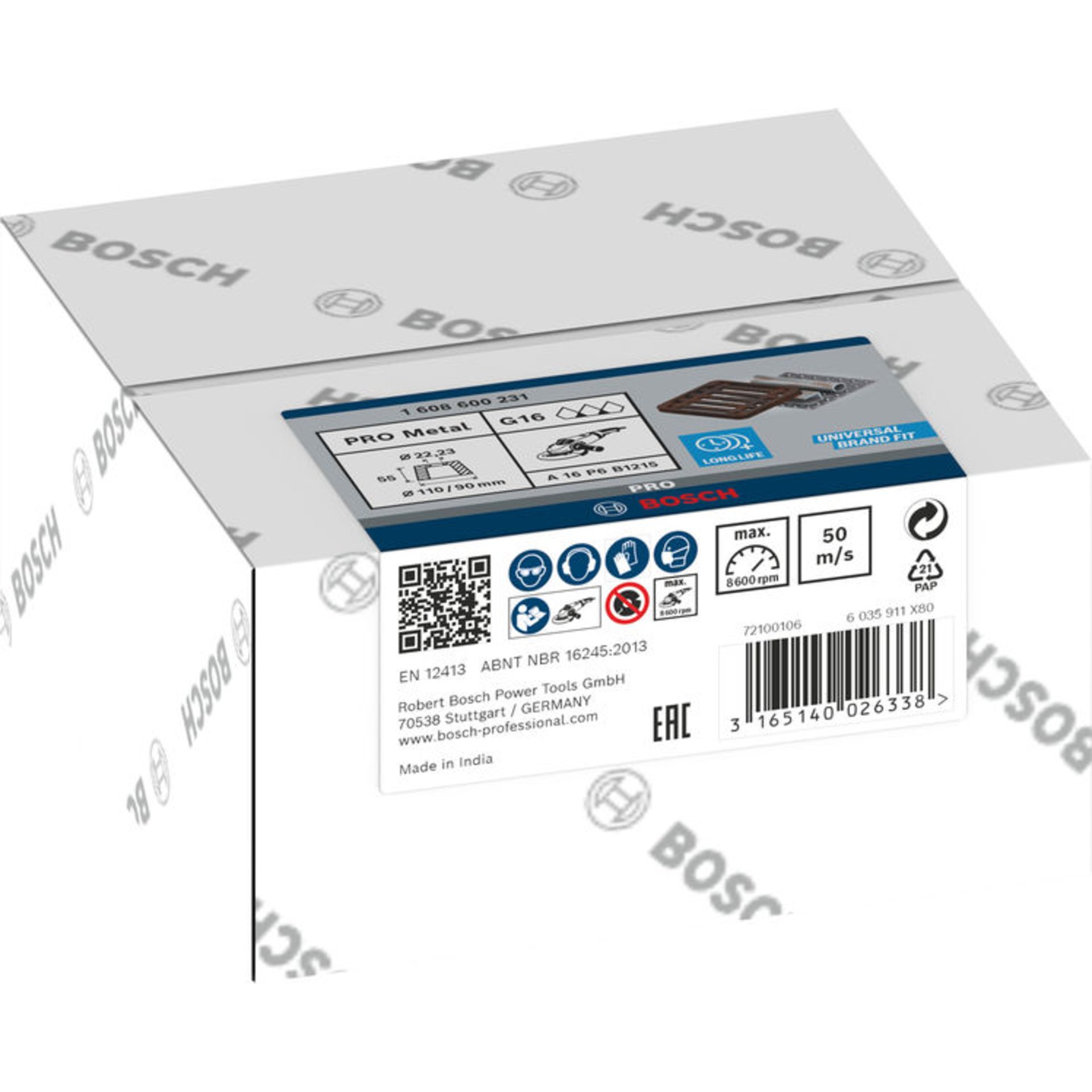 PRO Metal Konischer Schleiftopf, 90 x 110 x 55 mm, K16